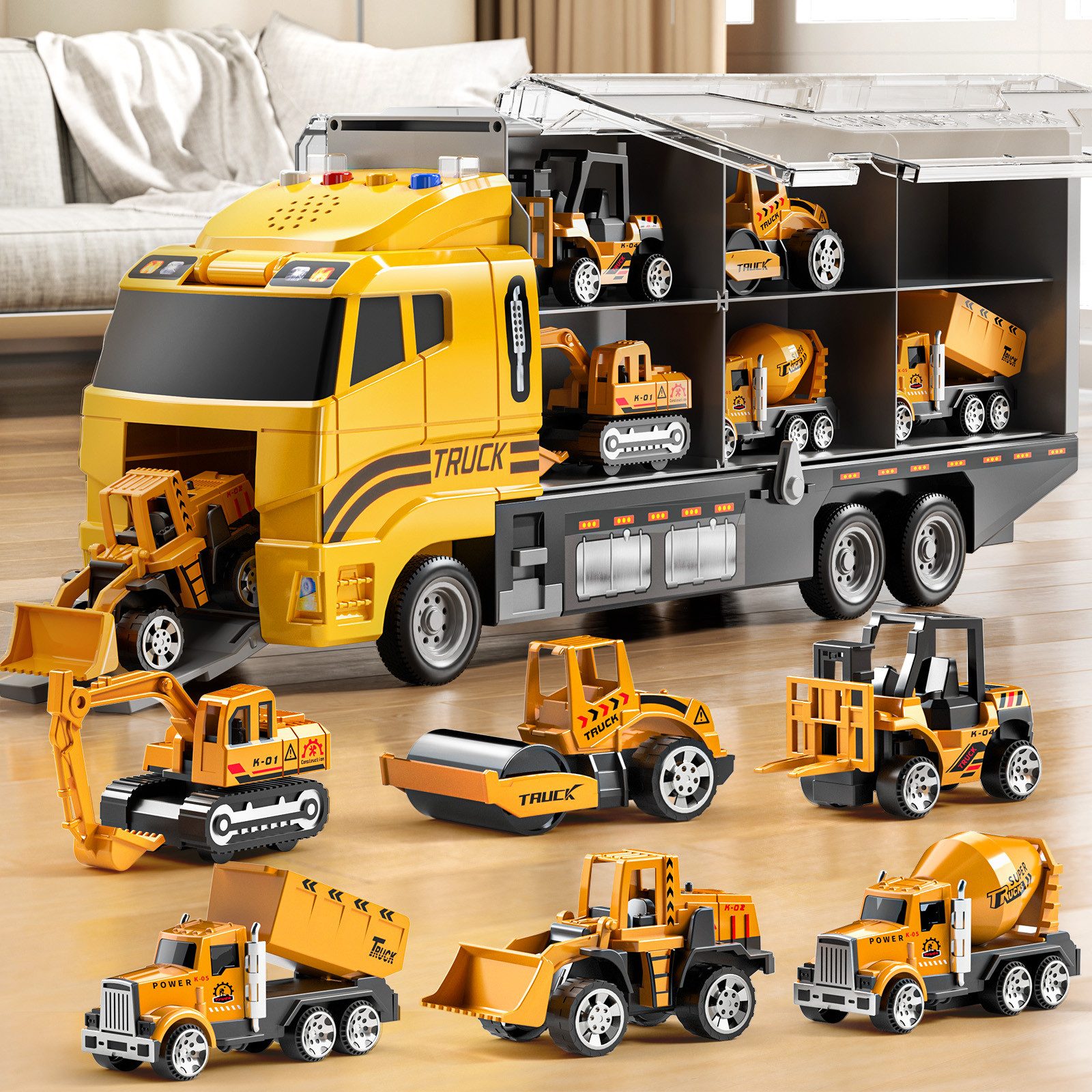 Snaen Spielzeug-Auto Bau Spielzeug Auto Träger Fahrzeug Spielzeug mit Spiel günstig online kaufen