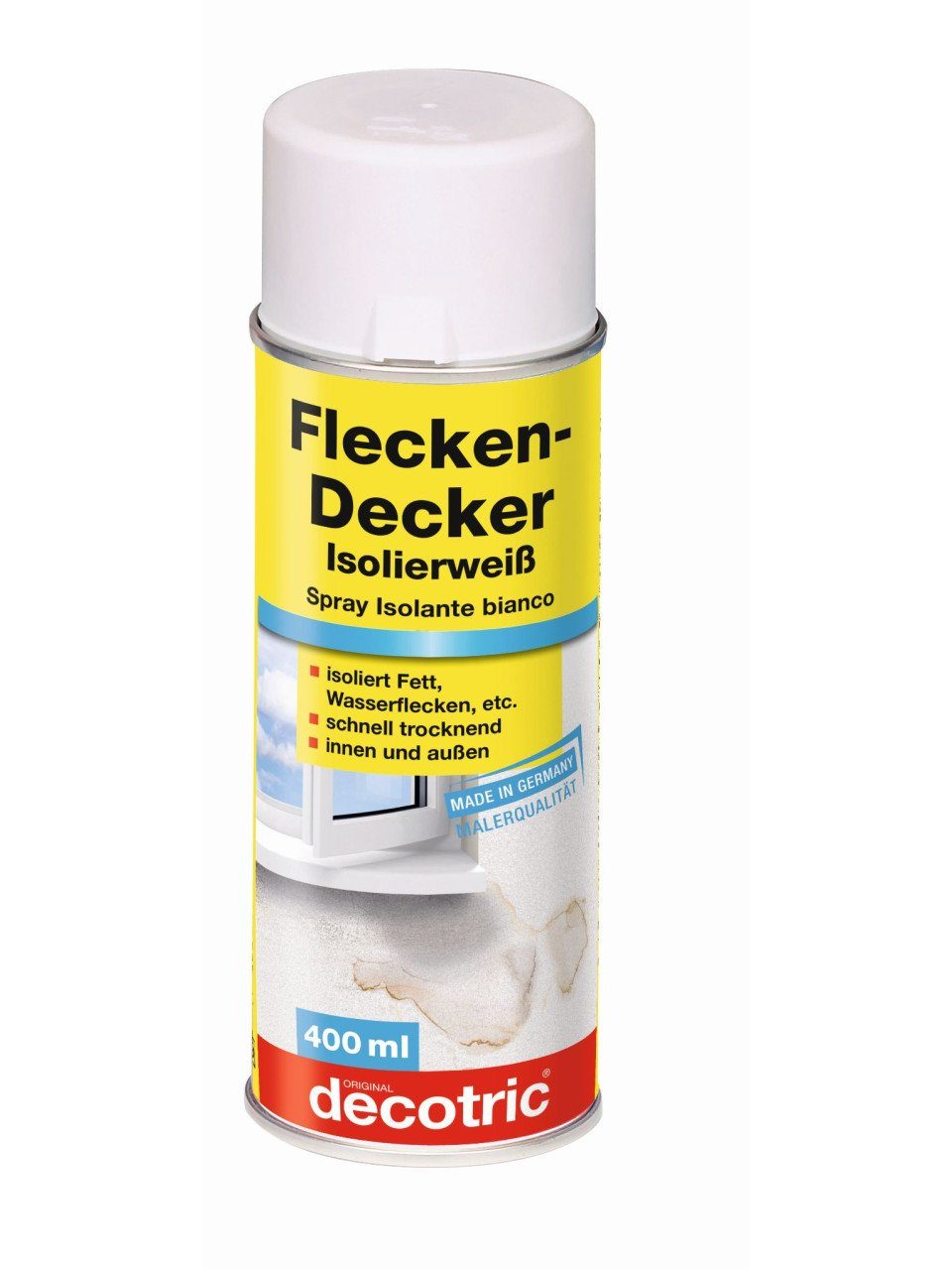 decotric® Isoliergrundierung Decotric Flecken-Decker Isolier-Spray 400 ml weiß