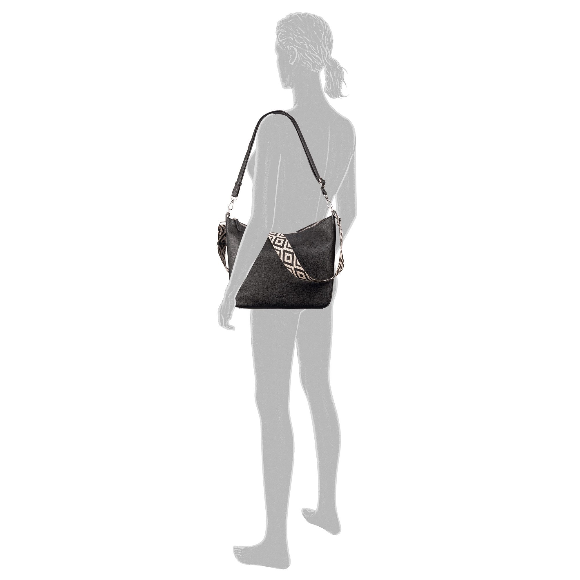 Gabor Hobo Linda (Set, 2-tlg., 2 Schultergurte: 1 Gewebeband, 1 aus hochwertigem Kunstleder), weiches Kunstleder mit elegantem Schultergurt aus edlem Gewebeband