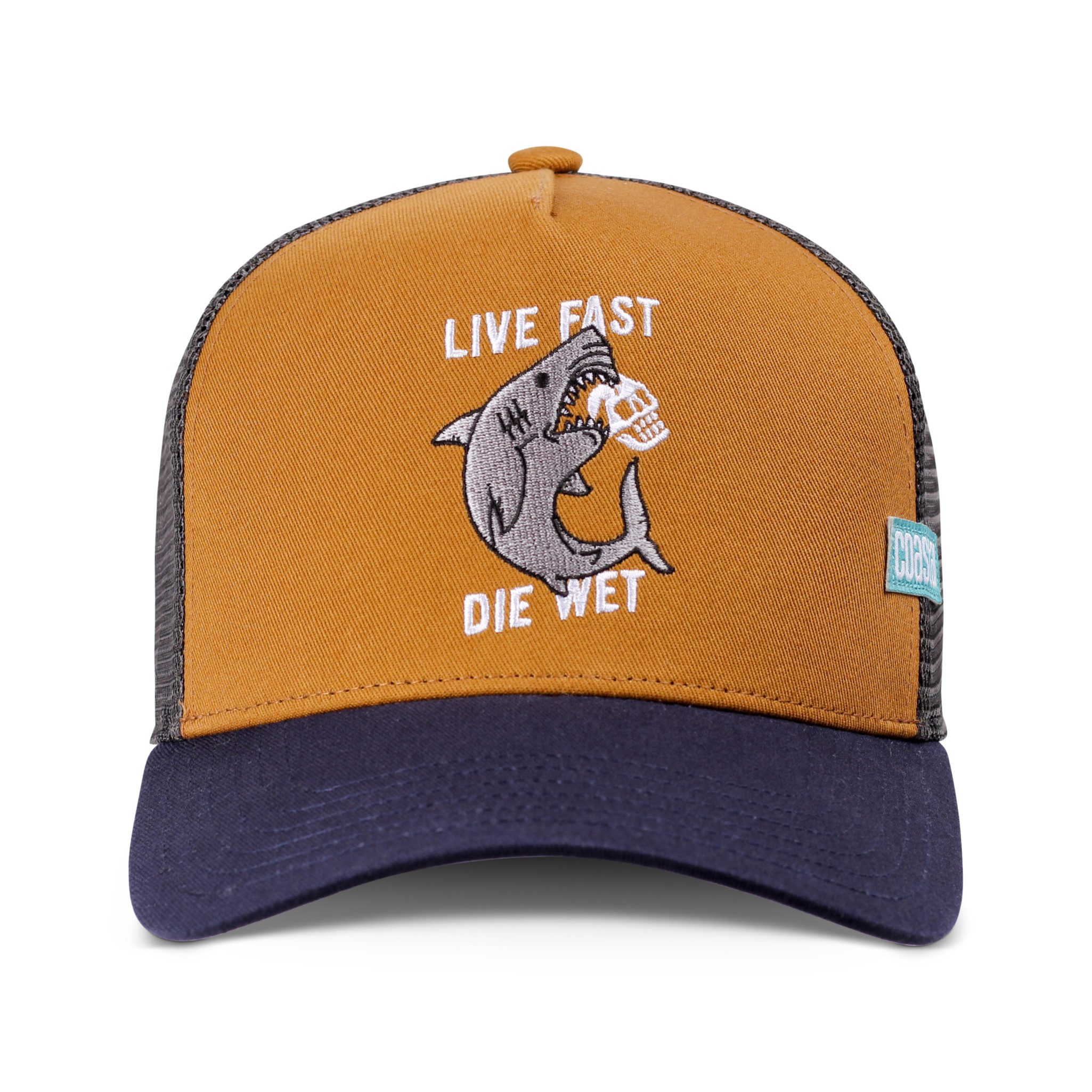 Coastal Trucker Cap Coastal HFT Die Wet Trucker Cap Light Brown/Navy (Basecap, Basecap, Trucker Kappe, Meshcap)