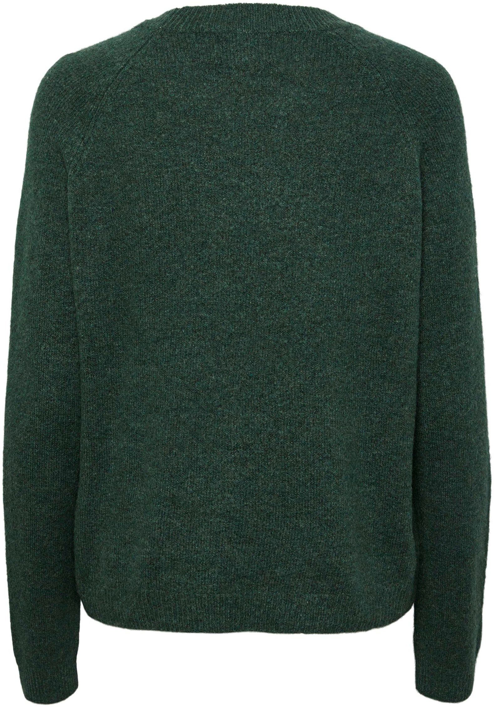 Green KNIT Strickpullover O-NECK pieces PCJULIANA Trekking LS BC NOOS