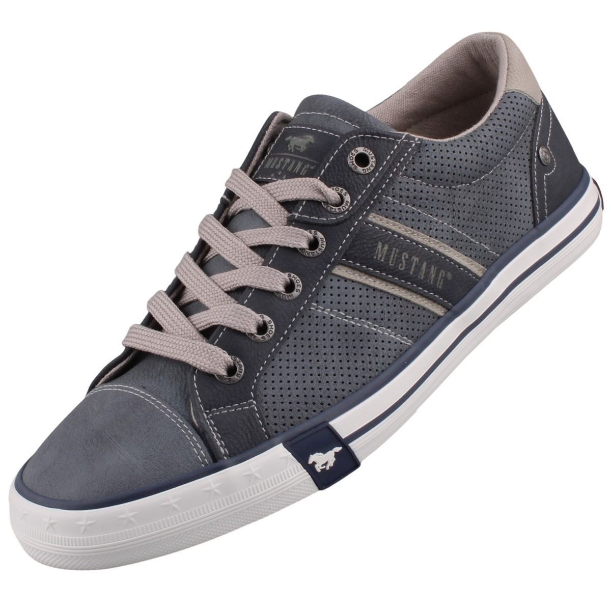 Mustang Shoes 26M0151001-jeans Sneaker Herren-Schürschuh mit pflegeleichtem Obermaterial