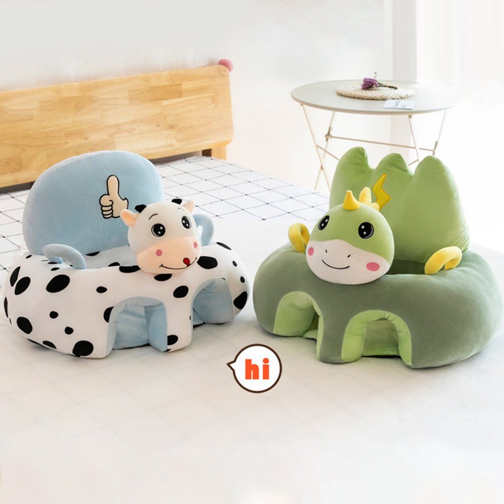 Cartoon Soft Blusmart Mit Zwei Baby Bequemer cow Sofa Stützstuhl Tiere Sitzstuhl Kindersofa