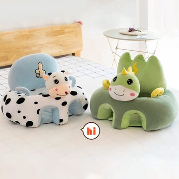 NATICY Kindersofa Cartoon Tiere Baby Soft Sofa Stützstuhl Bequemer Sitzstuhl Mit Zwei