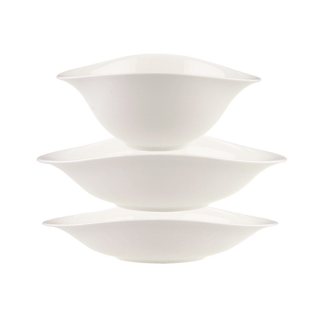 Villeroy & Boch Geschirr-Set Vapiano Schalen-Trio 6-teilig (6-tlg), 2 Personen, Porzellan, Premium Porcelain, mikrow.- & spülm.sicher, Made in Germany