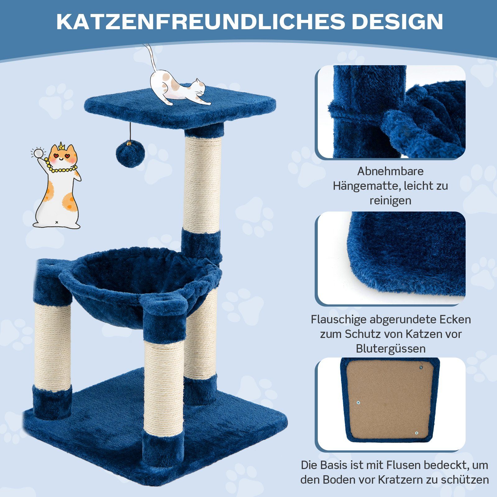 COSTWAY Kratzbaum »Katzenbaum, Katzenmöbel, Kletterbaum«, mit ... - C5e4D28D Dc00 4573 B440 7e84e5f82671?h=380&w=360&sm=clamp&upscale=true&fmt=auto