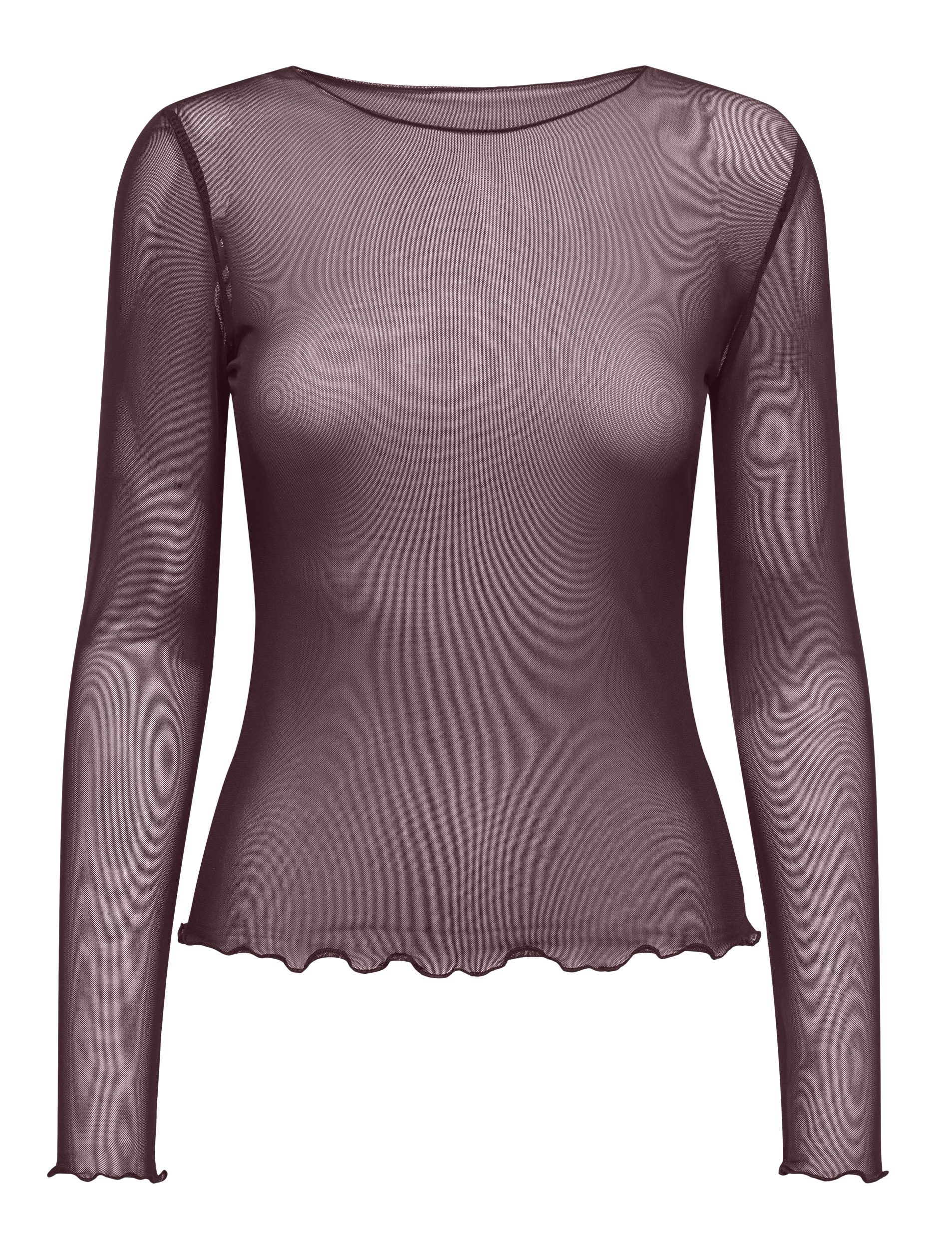 JDY T-Shirt JDYELSA NEW L/S O NECK TOP JRS NOOS, Huckleberry