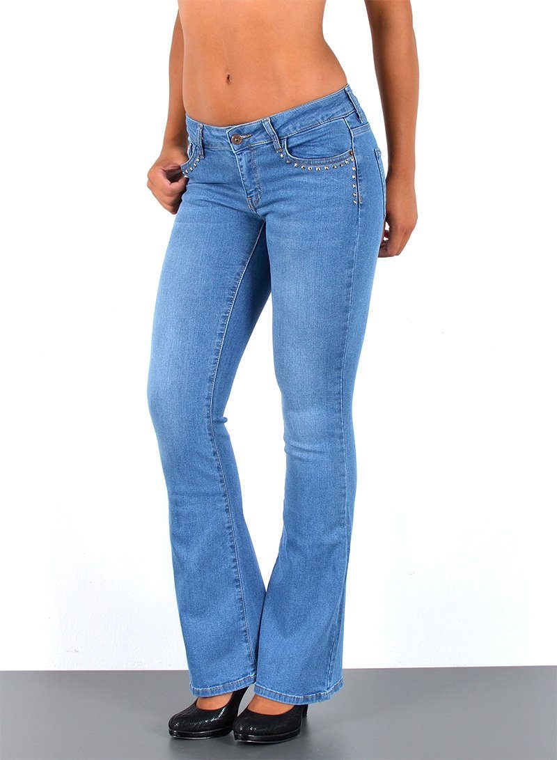 ESRA Bootcut-Jeans Schlaghose Damen Bootcut Jeans günstig online kaufen