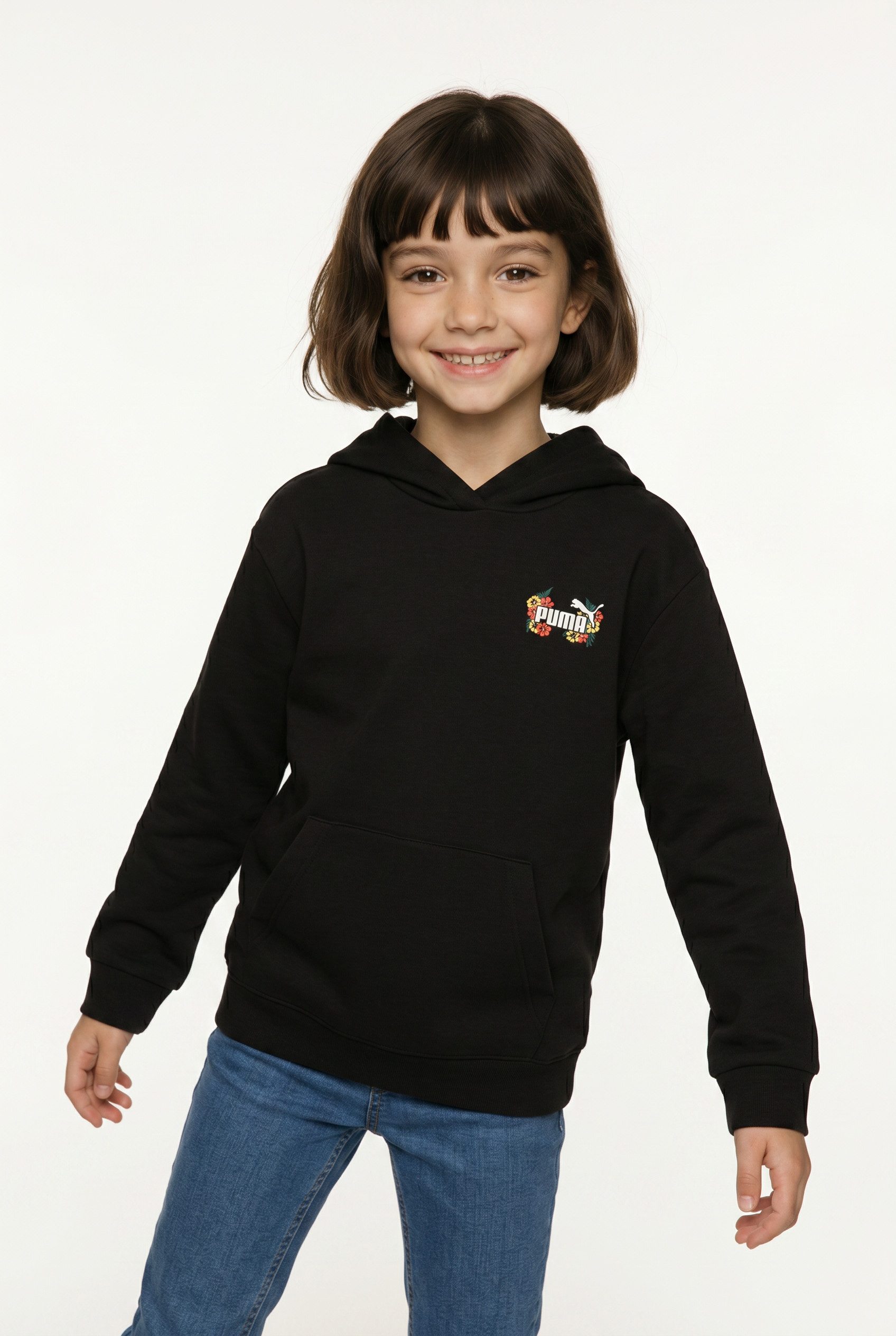 PUMA Kapuzensweatshirt MID90S RELAXED GRAPHIC HOODIE TR G für Jugendliche, sportlicher Stil, mit Logodruck, mit Kängurutasche