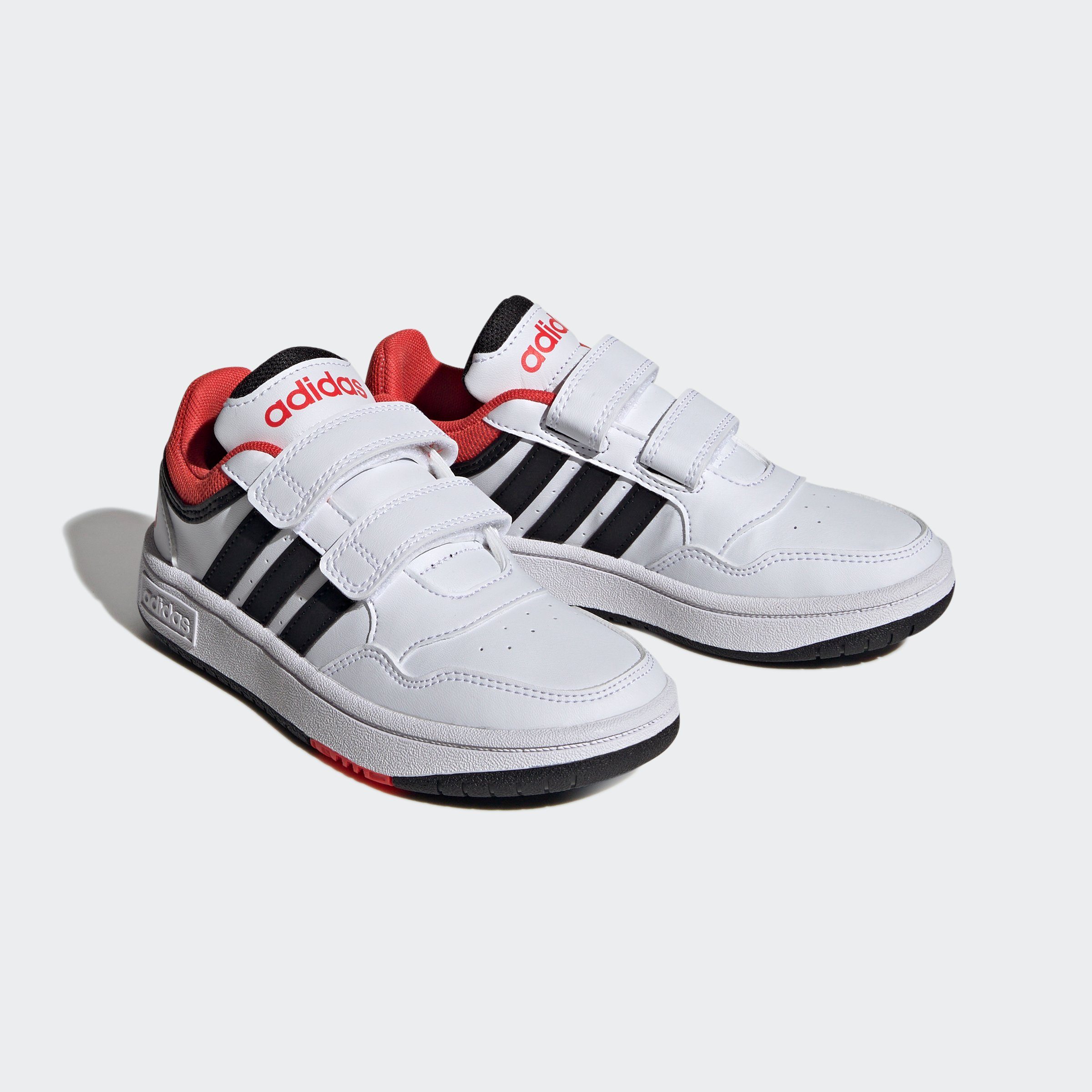 adidas Sportswear HOOPS Sneaker Cloud White / Core Black / Bright Red | Sneaker low