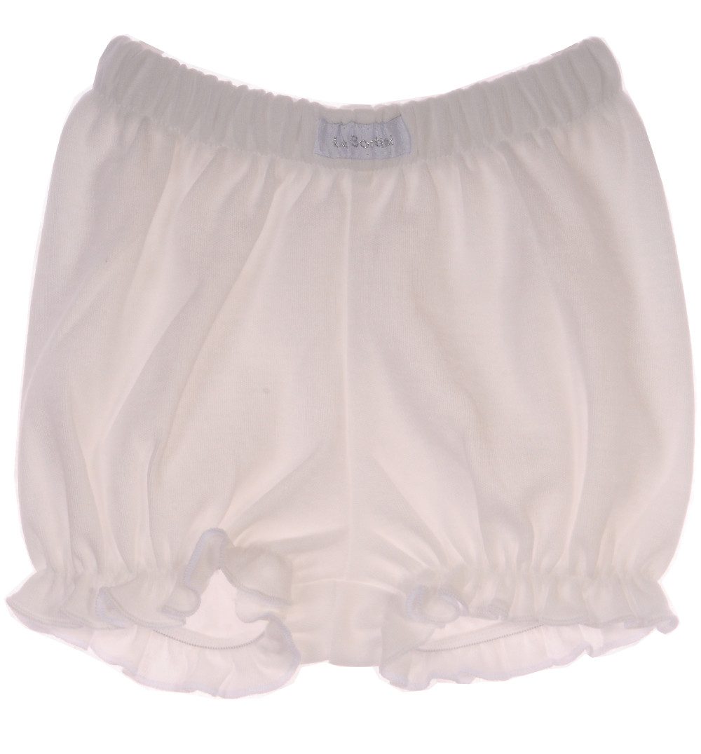 La Bortini Shorts Baby Höschen Sommer Shorts in Creme oder Weiß aus reiner Baumwolle, 44 50 56 62 68 74 80 86 92 98 104 110