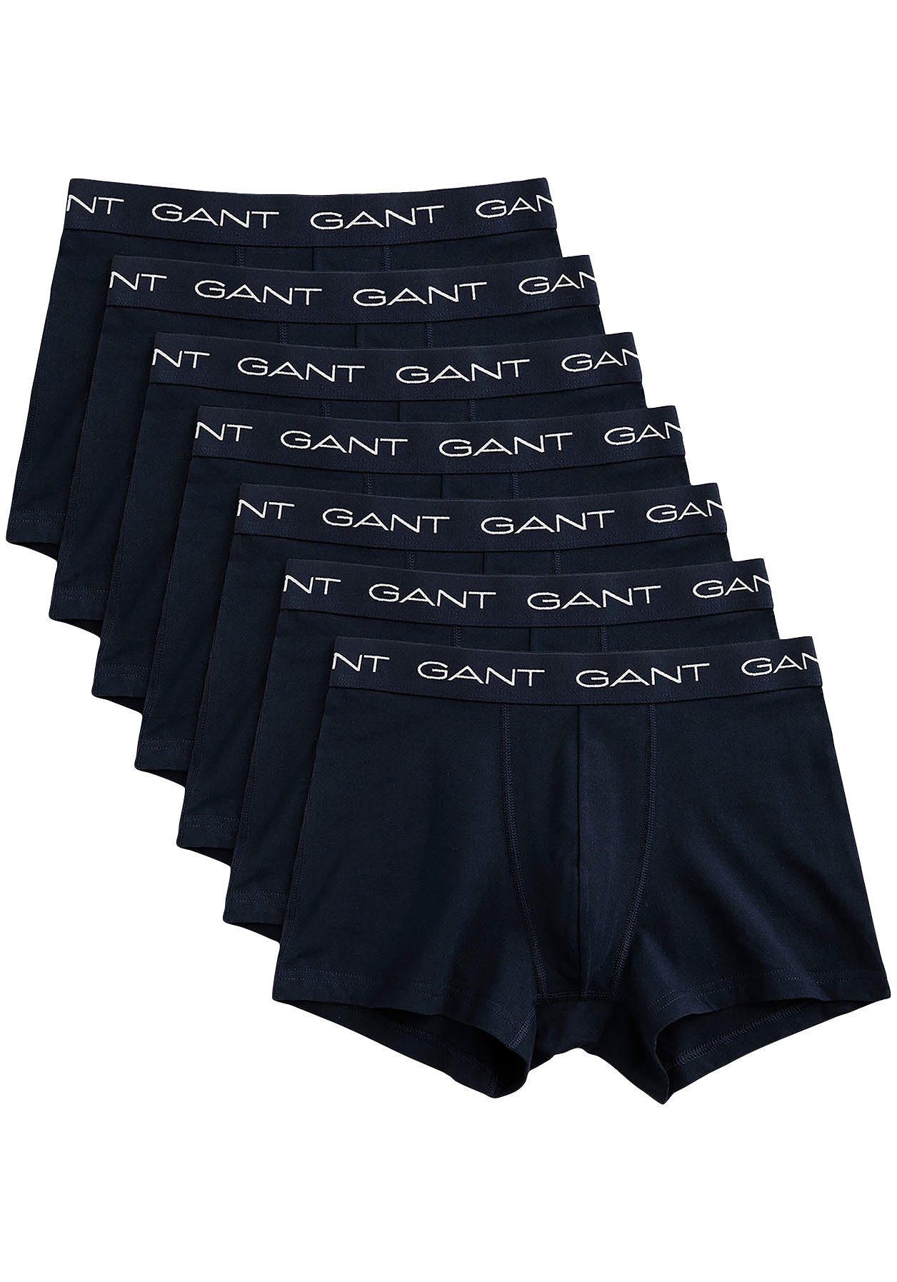 Gant Boxershorts TRUNK 7-PACK (Packung, marine mit Logobund 7-St., 7) elastischem