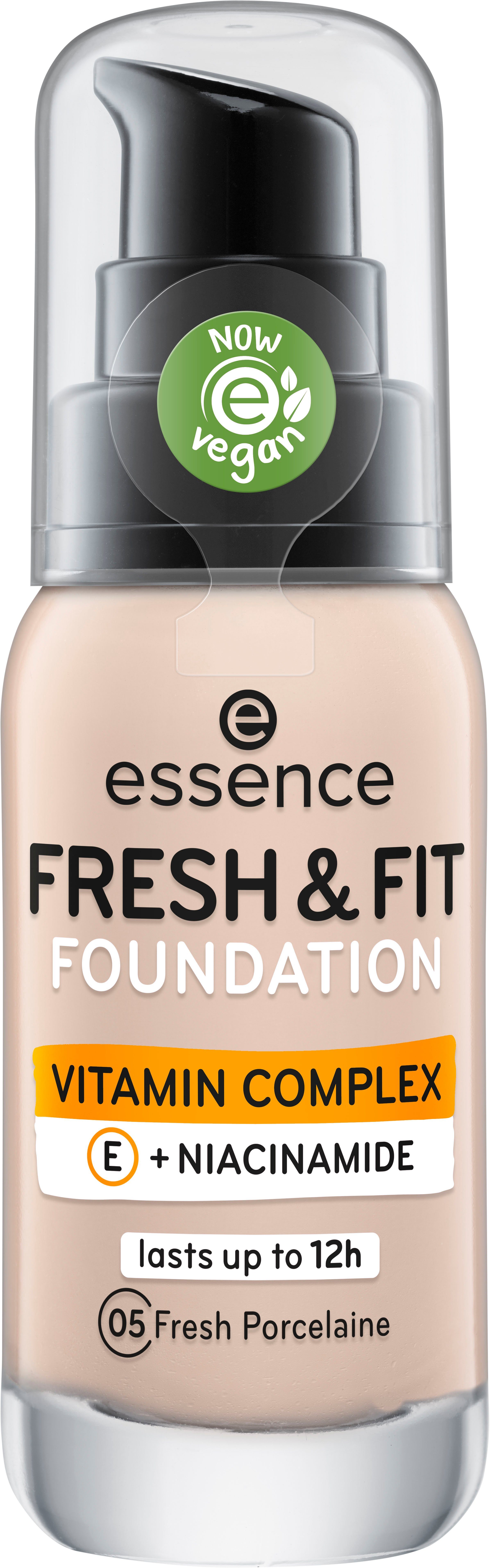Essence Foundation FRESH & FIT FOUNDATION, 3-tlg. porcelaine fresh