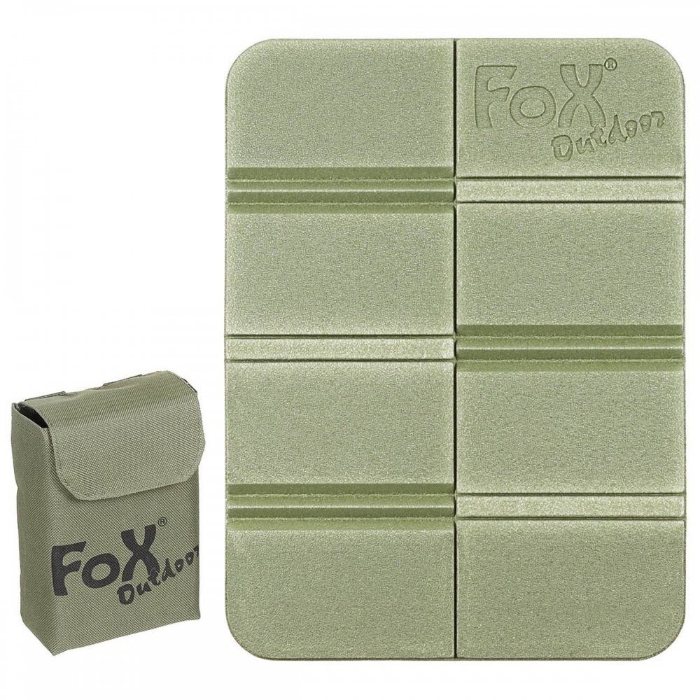 FoxOutdoor Molle-Tasche, Sitzkissen faltbar, oliv mit Thermositzkissen,