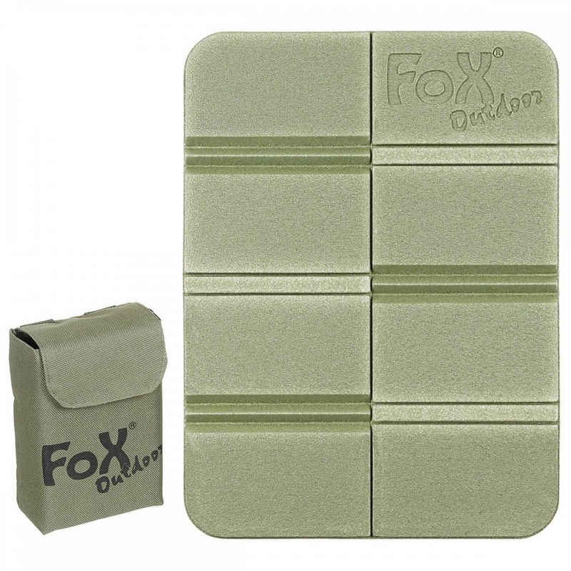 FoxOutdoor Sitzkissen Thermositzkissen, faltbar, mit Molle-Tasche, oliv