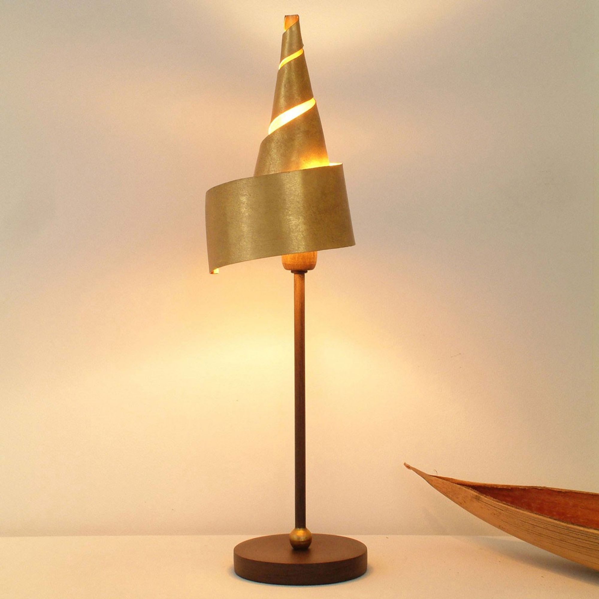 Holländer Tischleuchte Innovazione Eisen Braun-Schwarz-Gold