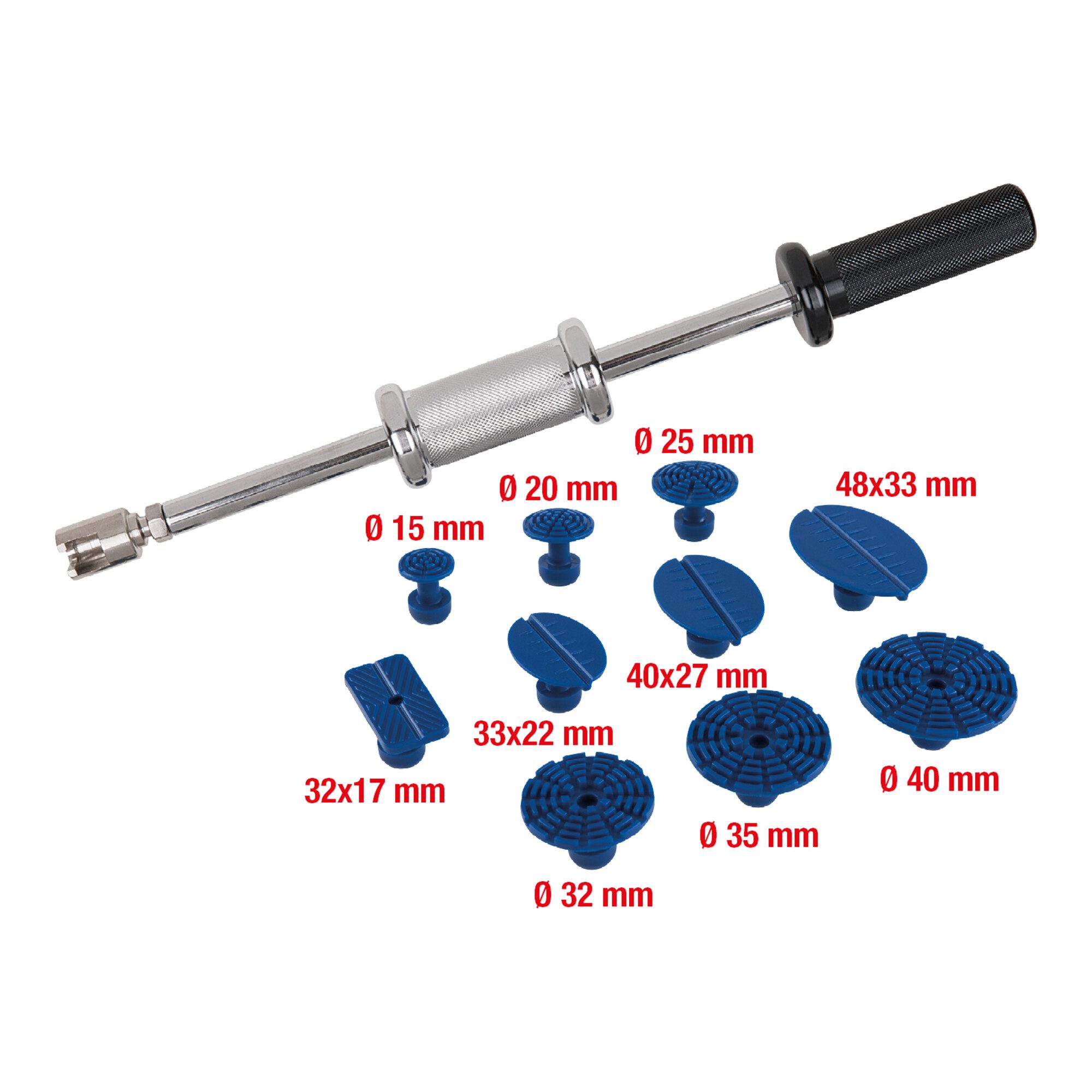 KS Tools Hammer KS Tools Profi-Ausbeul-Gleithammer-Satz, 11-teilig
