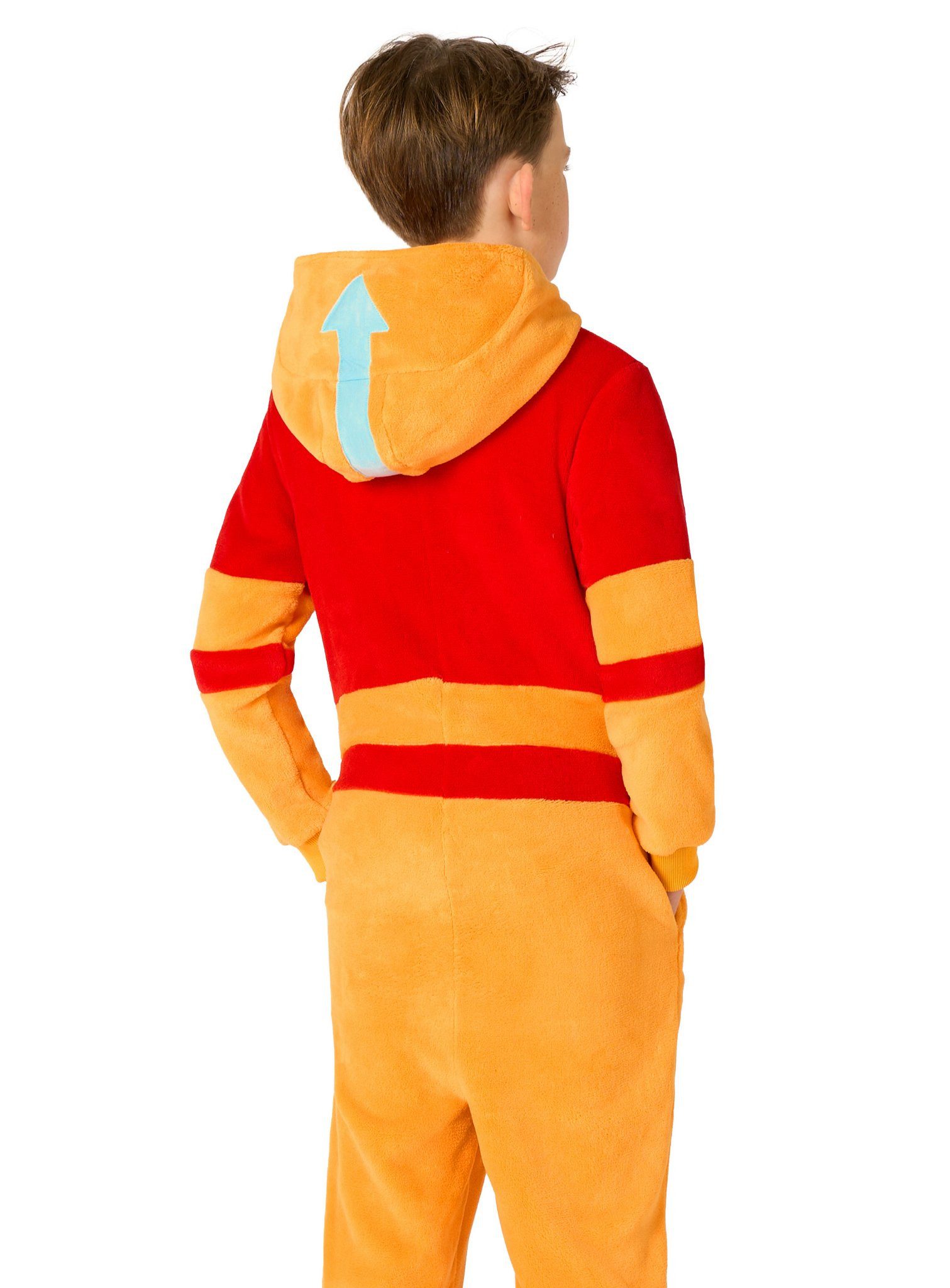 Opposuits Kostüm Aang Onesie für Kinder, Als Herr der Elemente kann man es sich auch mal gemütlich machen!