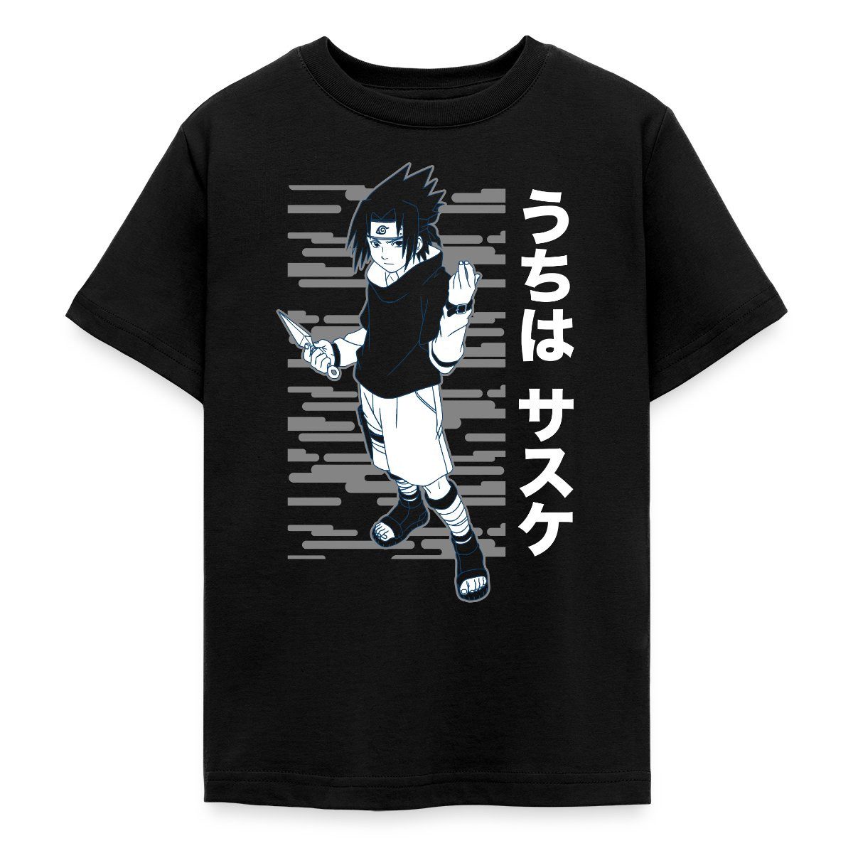 T-Shirt Naruto Cooles Design Mit Sasuke Teenager T-Shirt