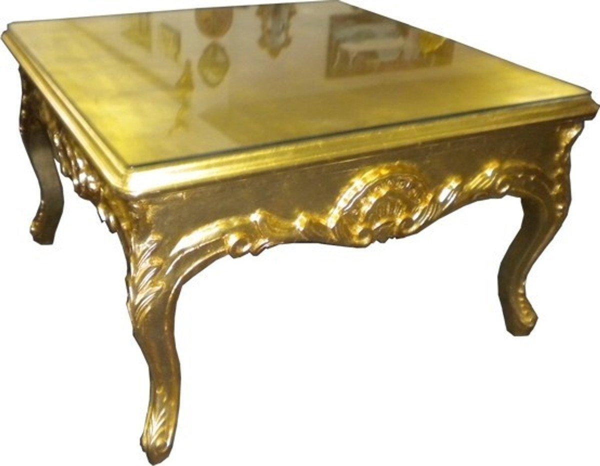 Couchtisch 70 Casa 70 x Gold - Couchtisch - Möbel - Tisch Barock Tisch - Couch Tisch cm Beistell Padrino