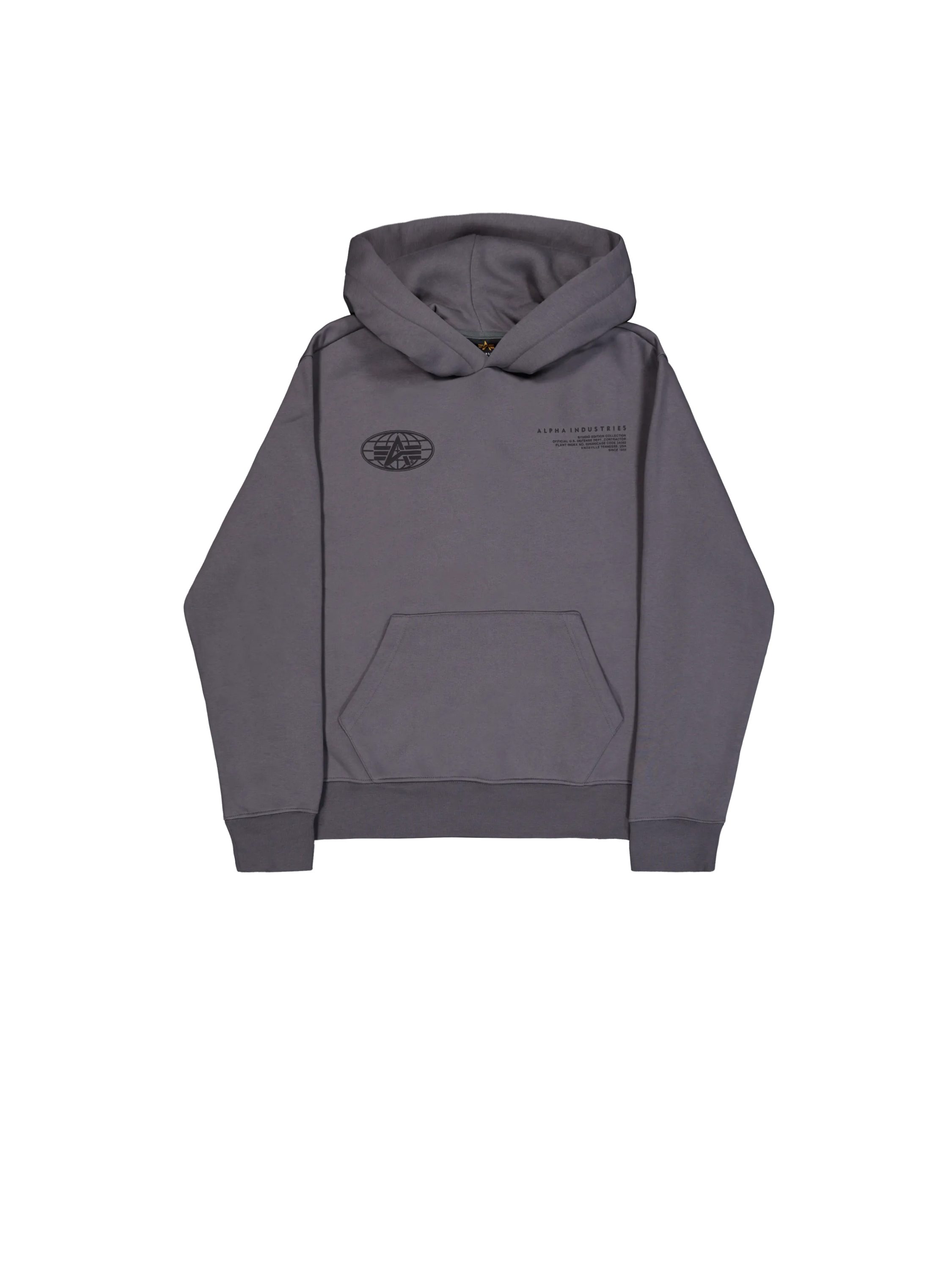 Alpha Industries Sweatshirt - World Logo Hoodie - Hoodie Herren - Pullover - Sweatshirt - Kapuzenp