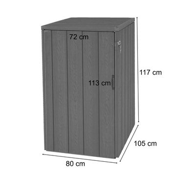 MCW Mülltonnenbox MCW-J28-XL-1-2 (1 St), Erweiterbar, Abschließbare Tür, Mit Türgriff zum bequemen Öffnen