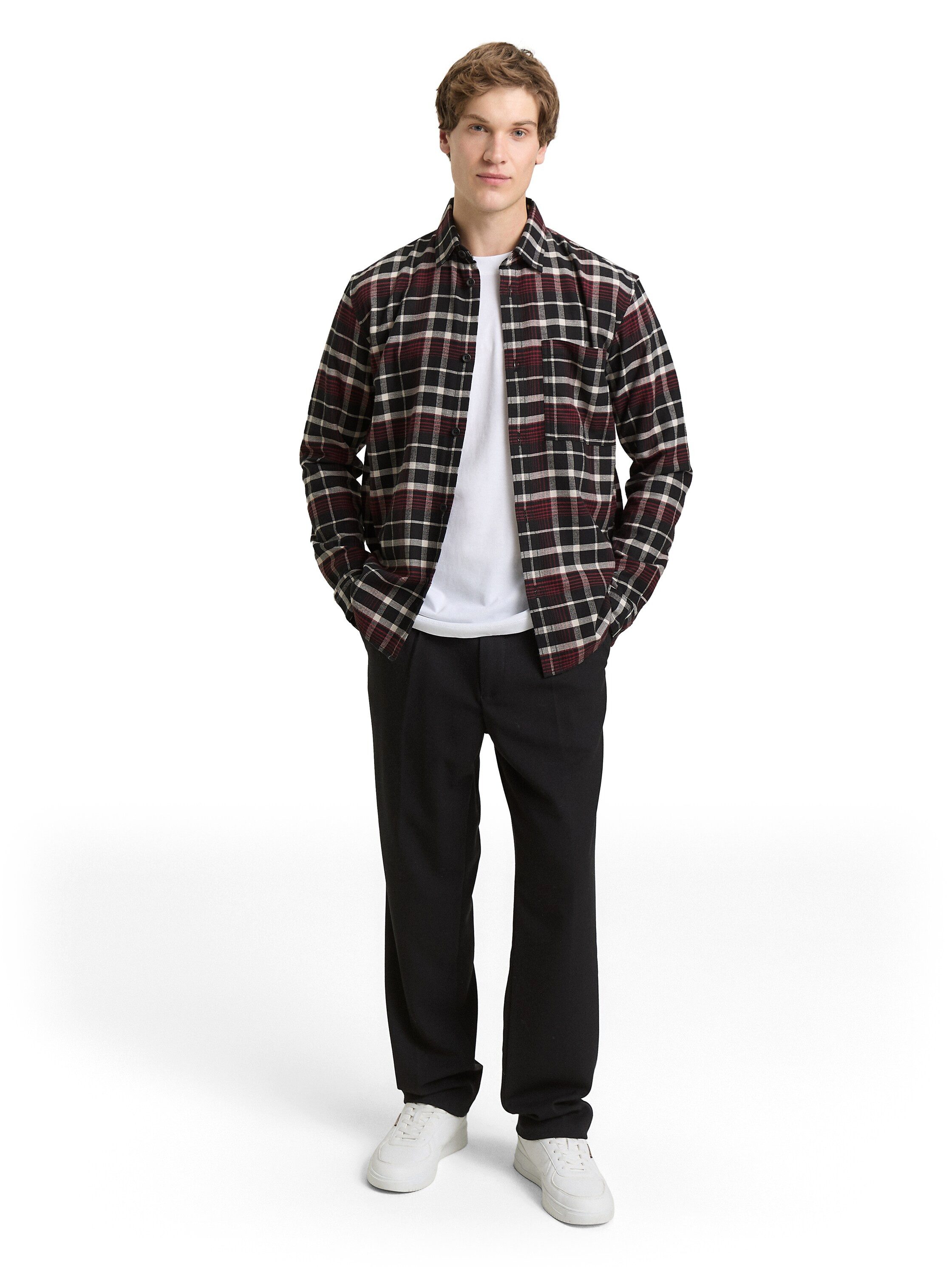 TOM TAILOR Denim Langarmhemd kariert