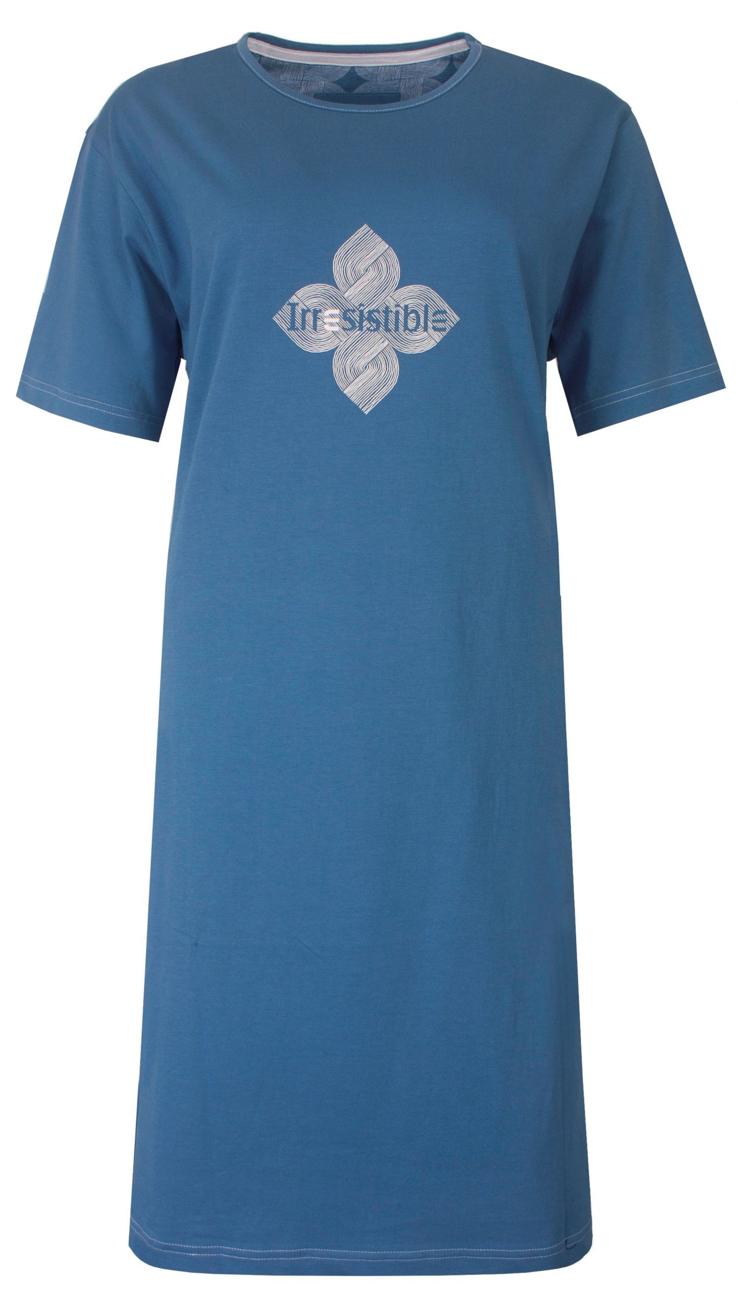 Irresistible Nachthemd Damen Schlafshirt mit kurzem Arm (1-tlg) Baumwolle