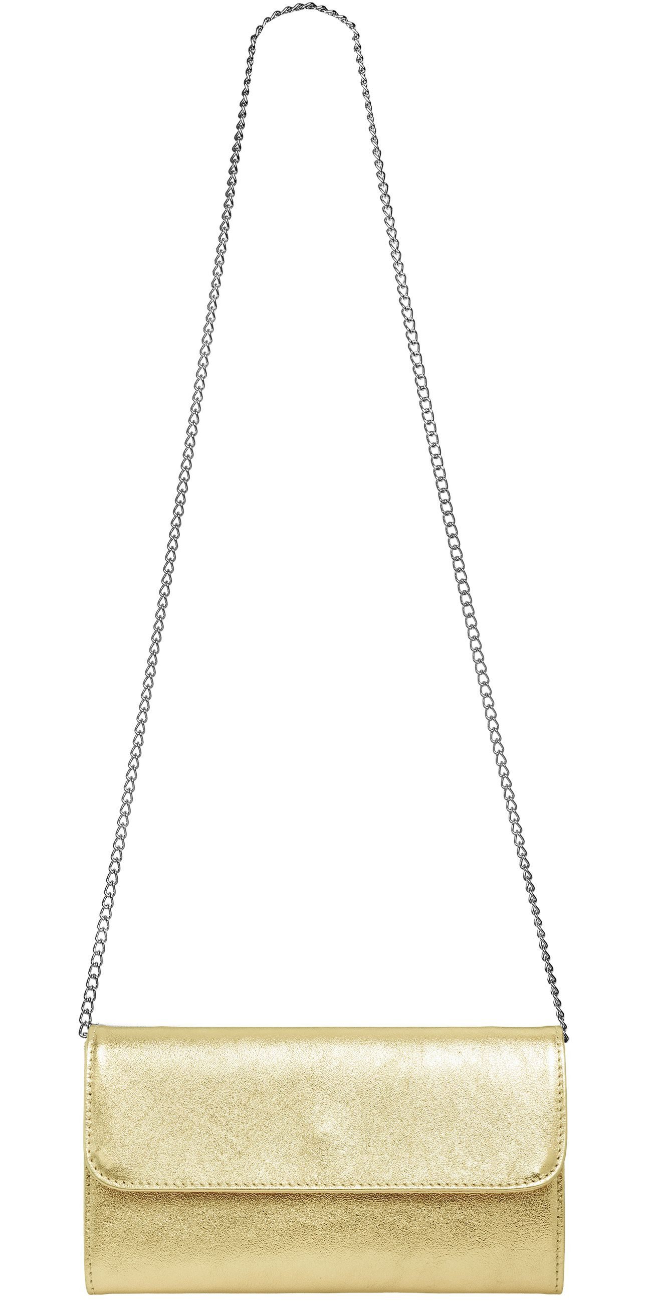 Caspar Clutch Abendtasche Metallic Leder Damen Tasche - PREMIUM LINE - Modell No.779, leicht, elegant & langlebig- 100% Echtleder - Handmade in Italy