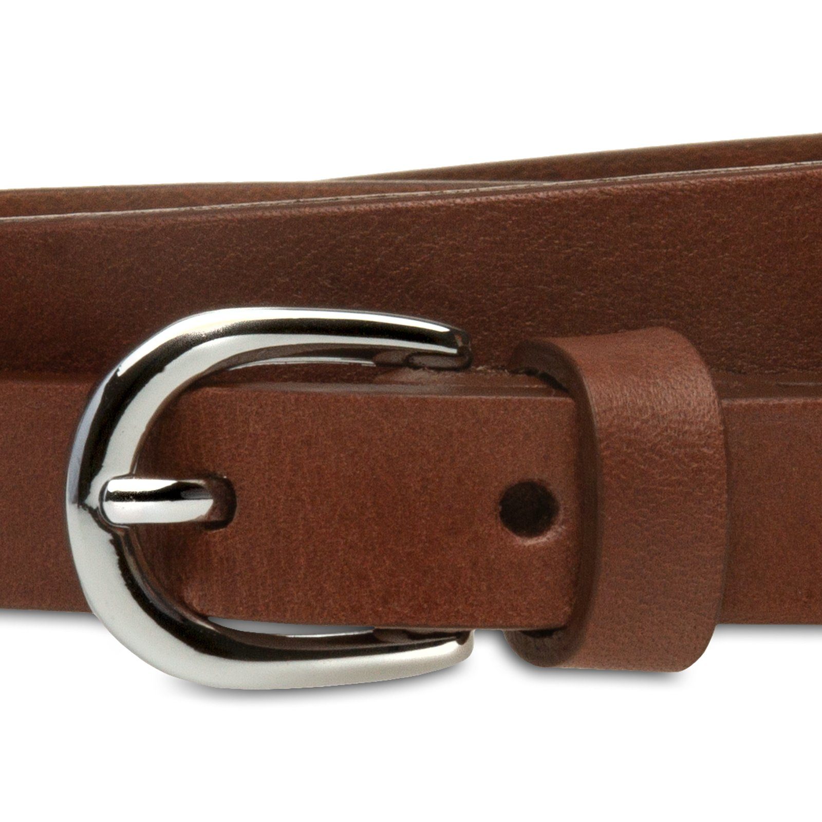 Caspar Taillengürtel GU318 schmaler Damen Ledergürtel günstig online kaufen