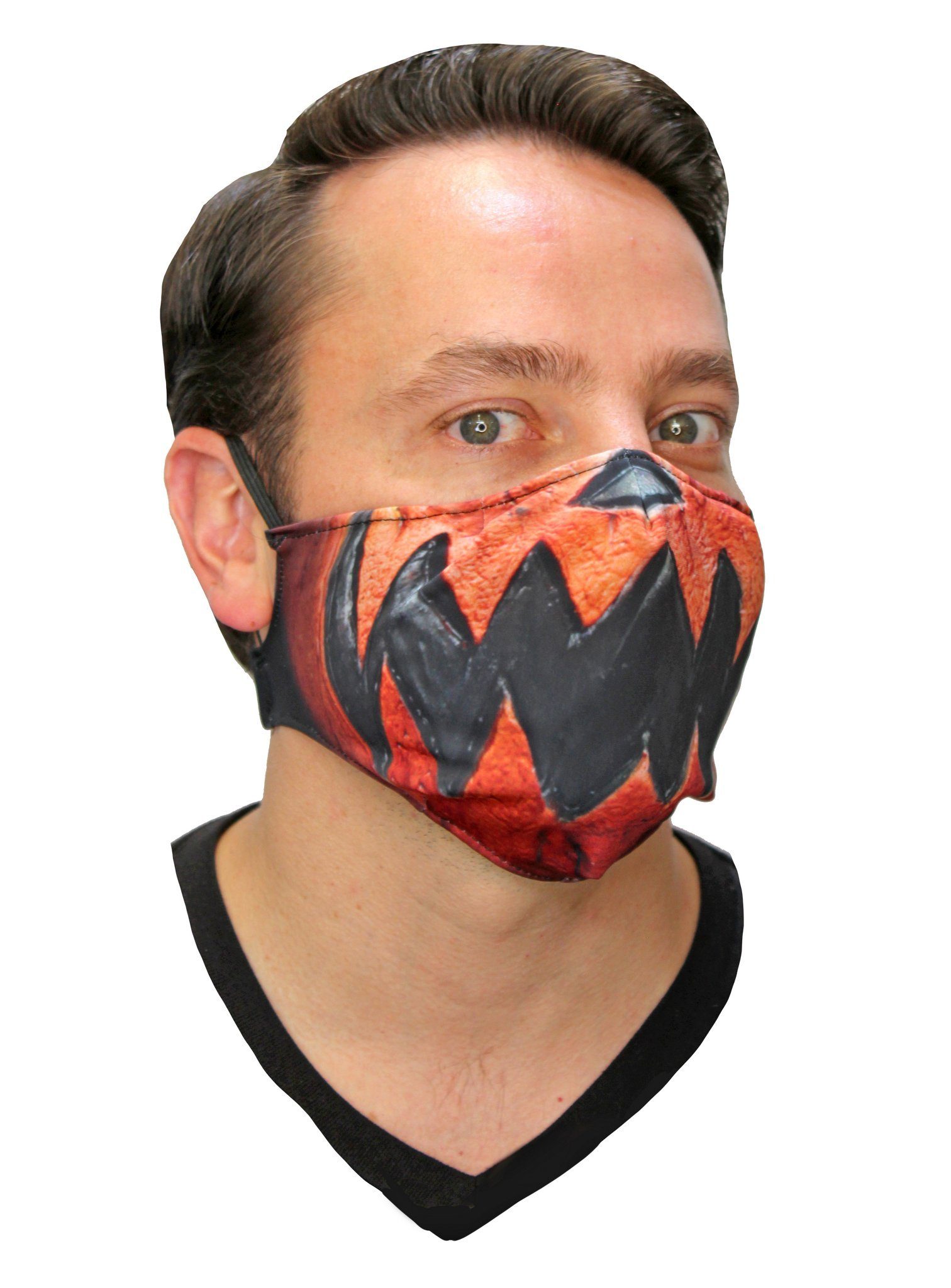 Ghoulish Productions Verkleidungsmaske Jack O'Lantern Stoffmaske, Wem Latexmasken zu stickig sind, der ist mit dieser Halloweenmaske gut