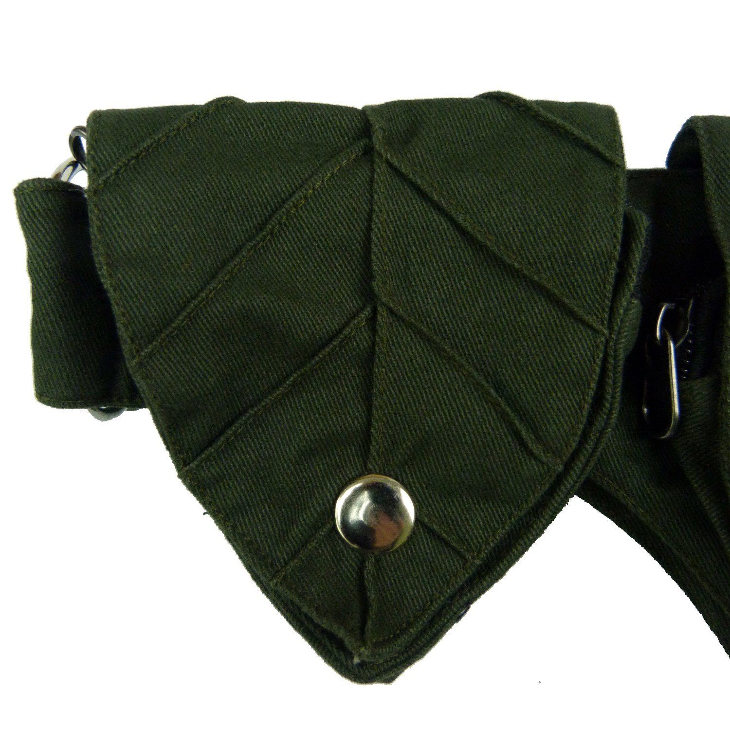 Grün Reißverschluss I verstellbar + 4 Blatt, SIMANDRA Bauchtasche Gürteltasche Druckknopf + Taschen Hüfttasche individuell mit