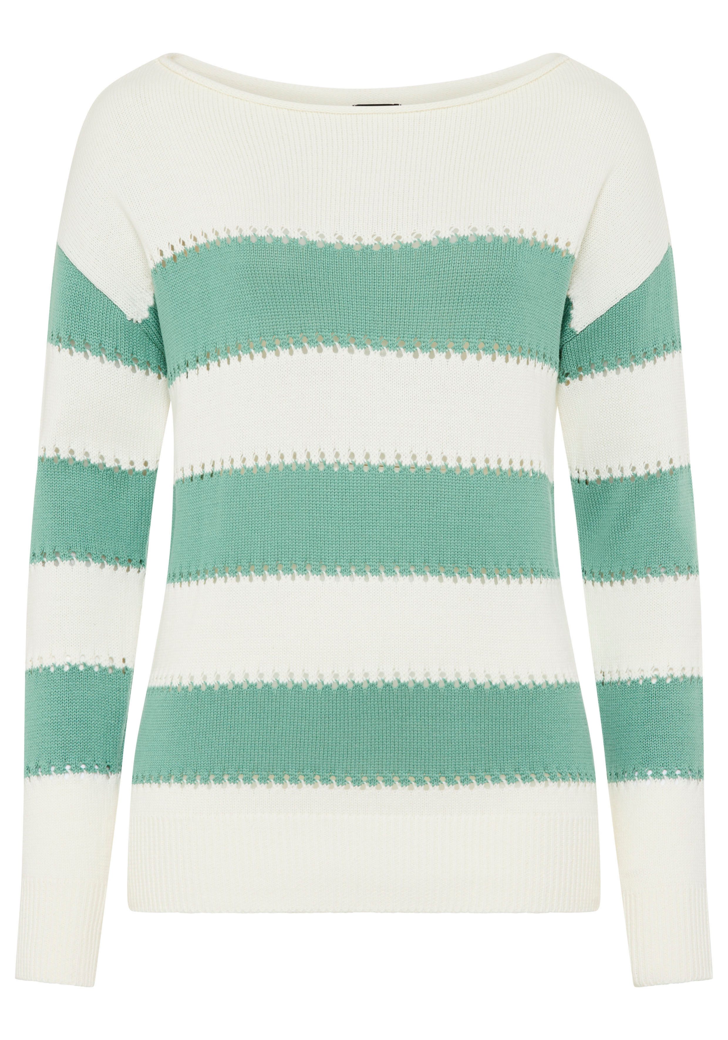 Streifenpullover in sommerlichem Look
