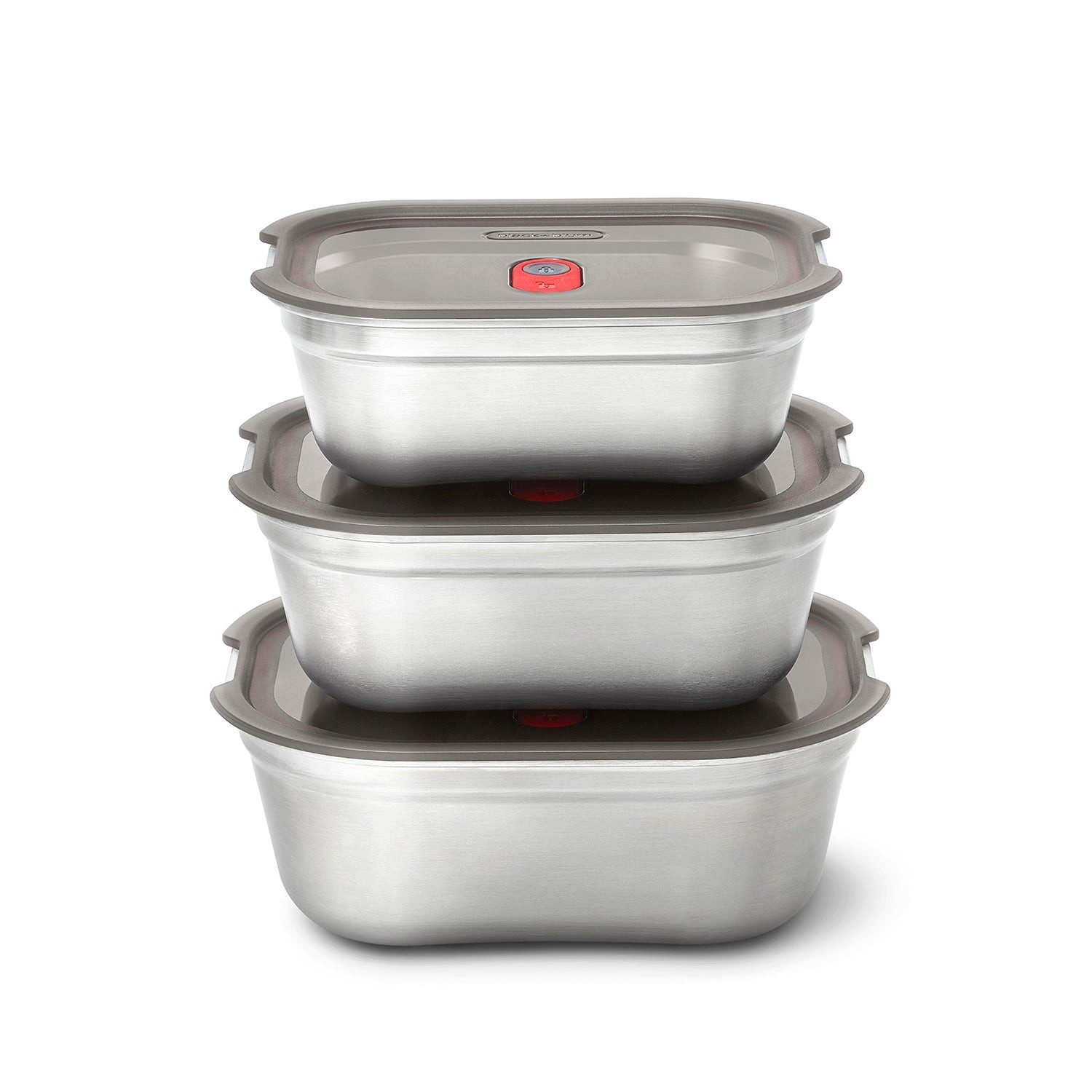black+blum Frischhaltedose Edelstahl Multifunktionsdose, 3er SET (650, 900, 1200 ML), Mikrowellengeeignet & auslaufsicher - ideal für Meal Prep & Unterwegs
