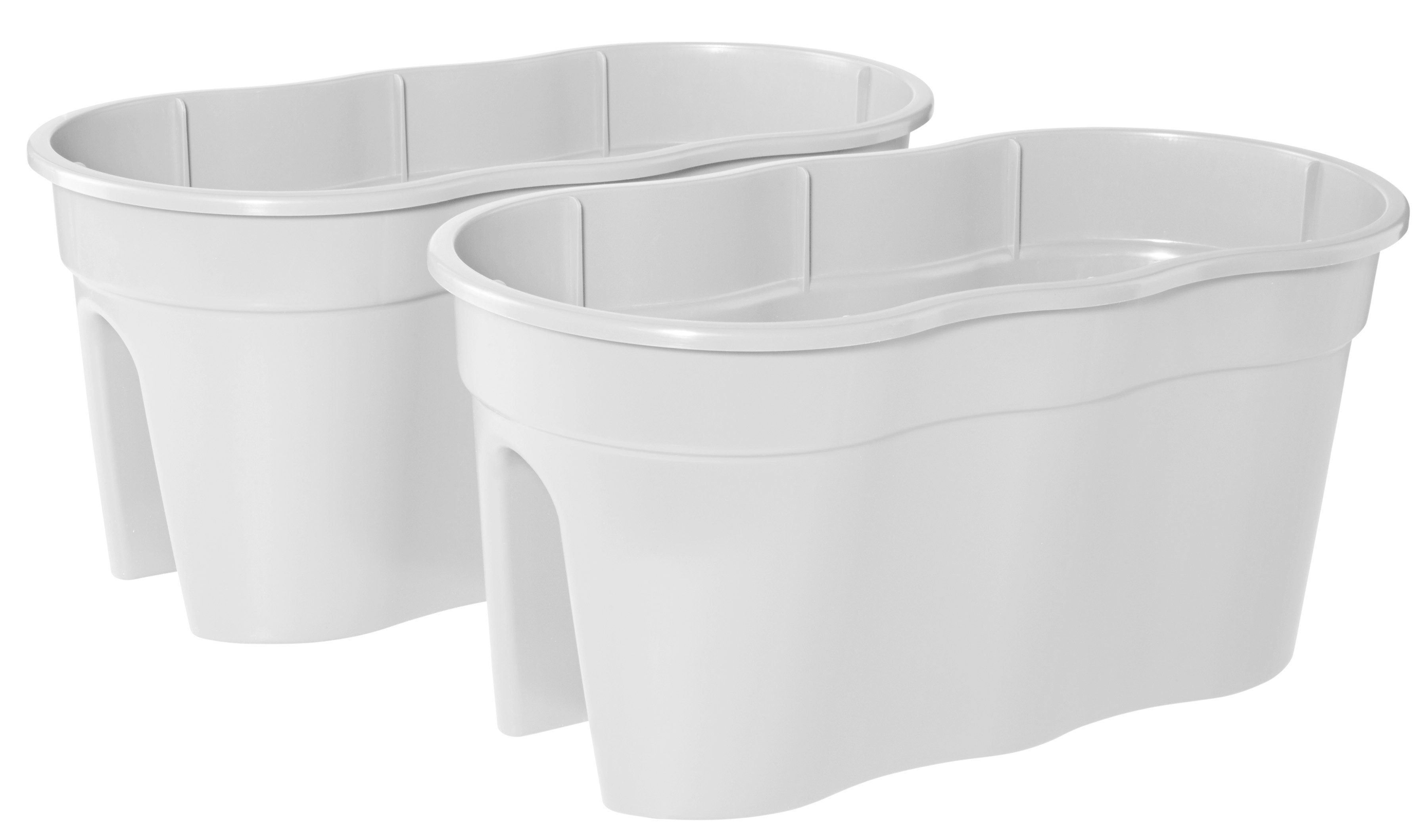 KHW Balkonkasten Flowerclip XXL (Set, 2 St), BxTxH: 57,5x27,7x27 cm günstig online kaufen