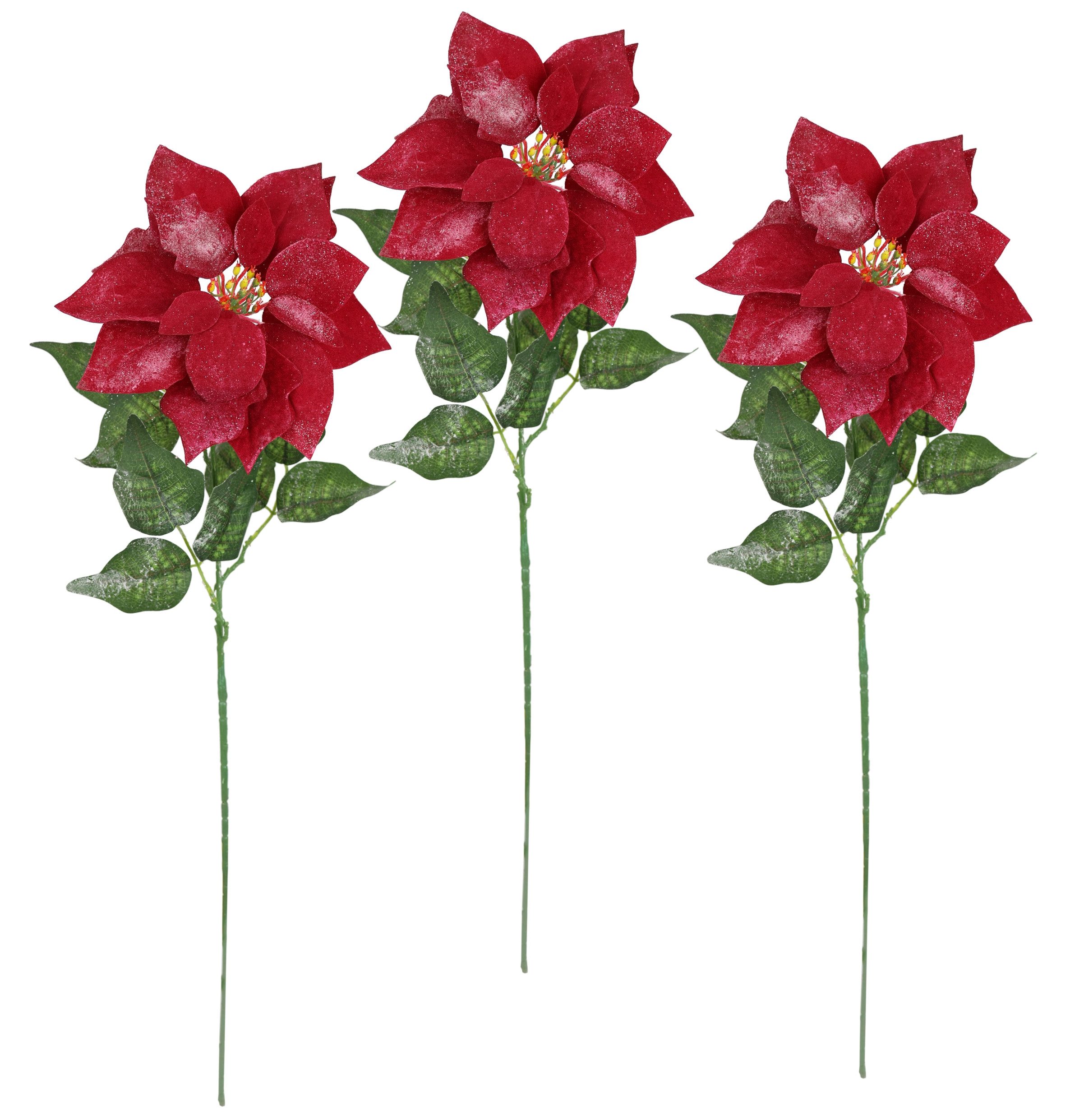 Kunstblume Poinsettia Christstern