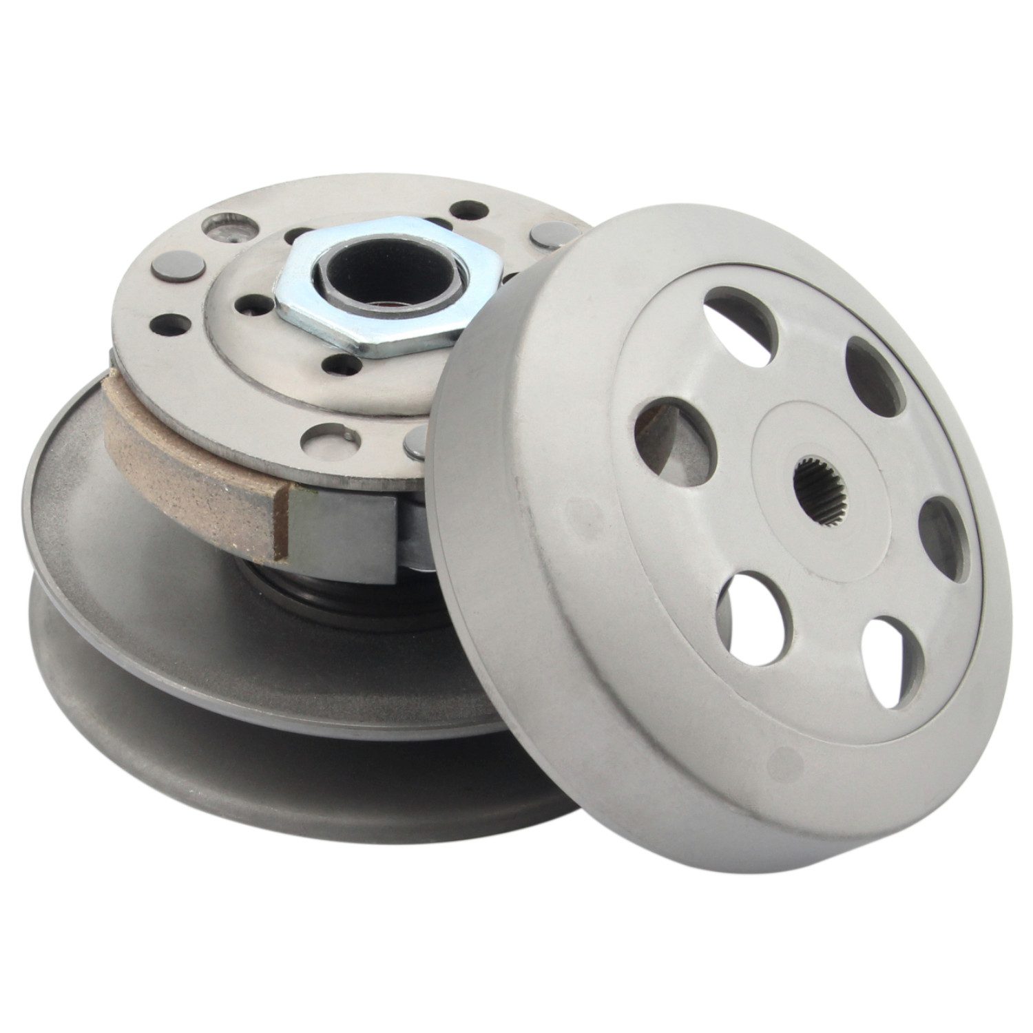 Area1 Getriebezusatz Ersatz Wandler, Kupplung, Glocke 107mm für Piaggio Motoren 50ccm 2T, (3-St)