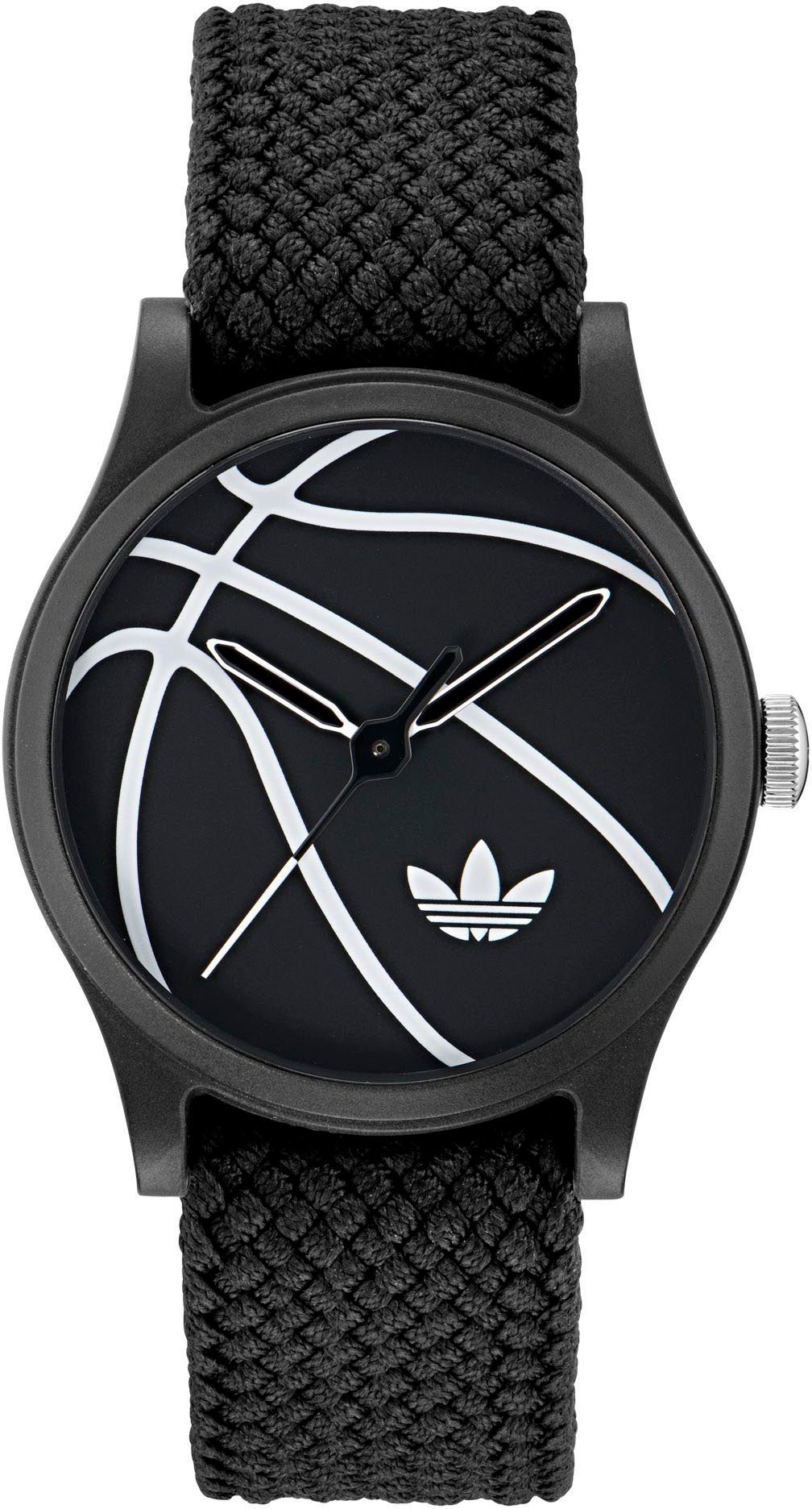 adidas Originals Quarzuhr GAME ONE AOSY250242I, Armbanduhr, Herrenuhr, Damenuhr,Nylonarmband,wasserabweisend bis 5 bar
