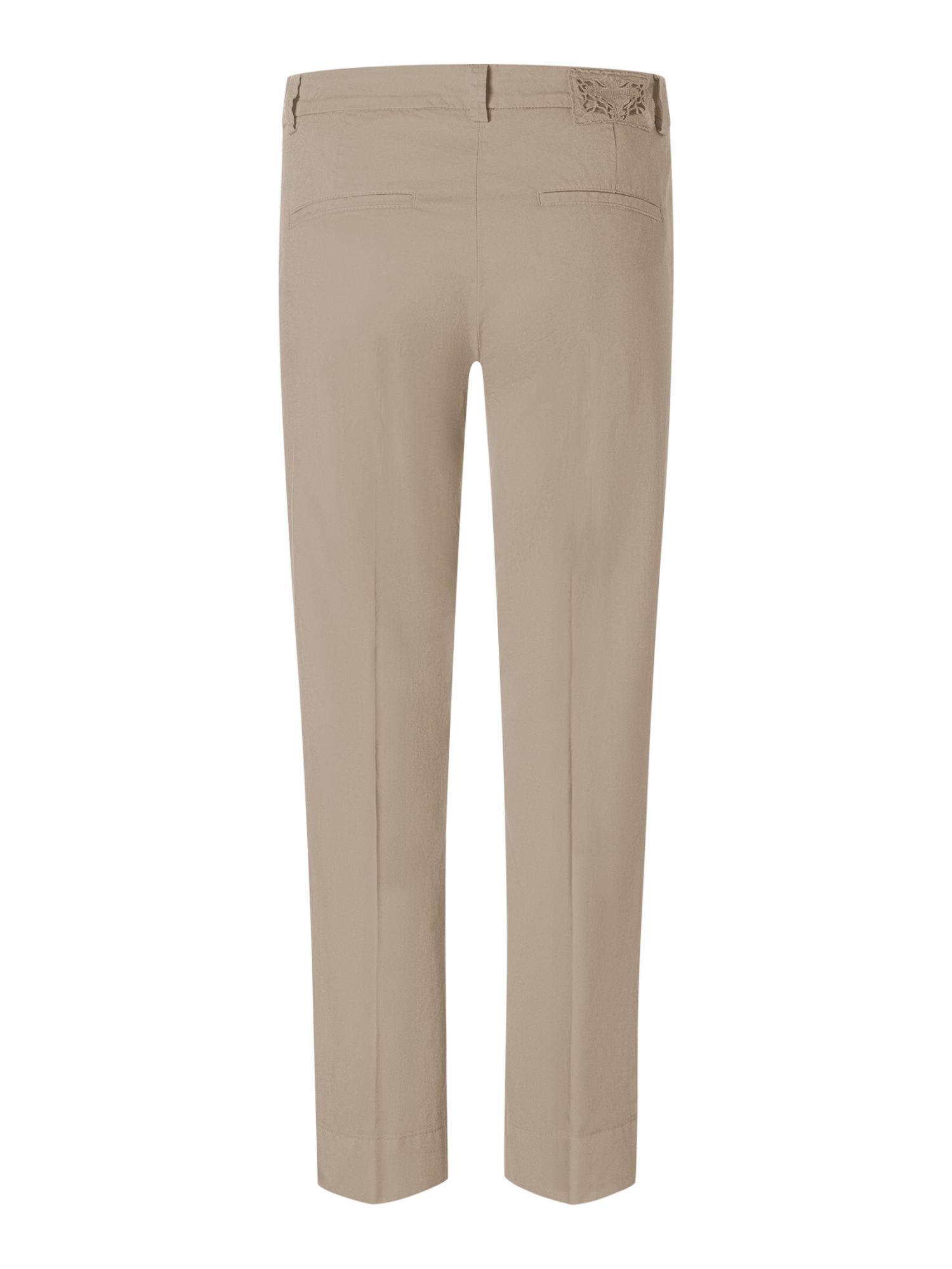 Cambio Stoffhose natur, Casual, Baumwolle, Unifarben, Regular Fit, Mittel