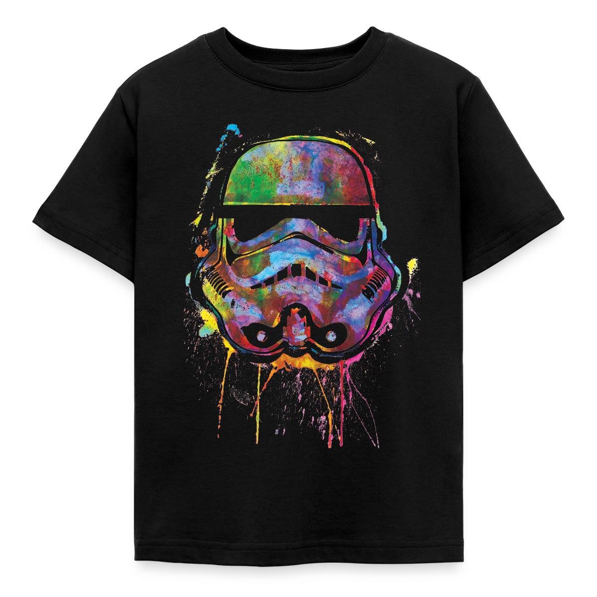 Spreadshirt T-Shirt Star Wars Stormtrooper Helm Graffiti Style Kinder T-Shirt (1-tlg)
