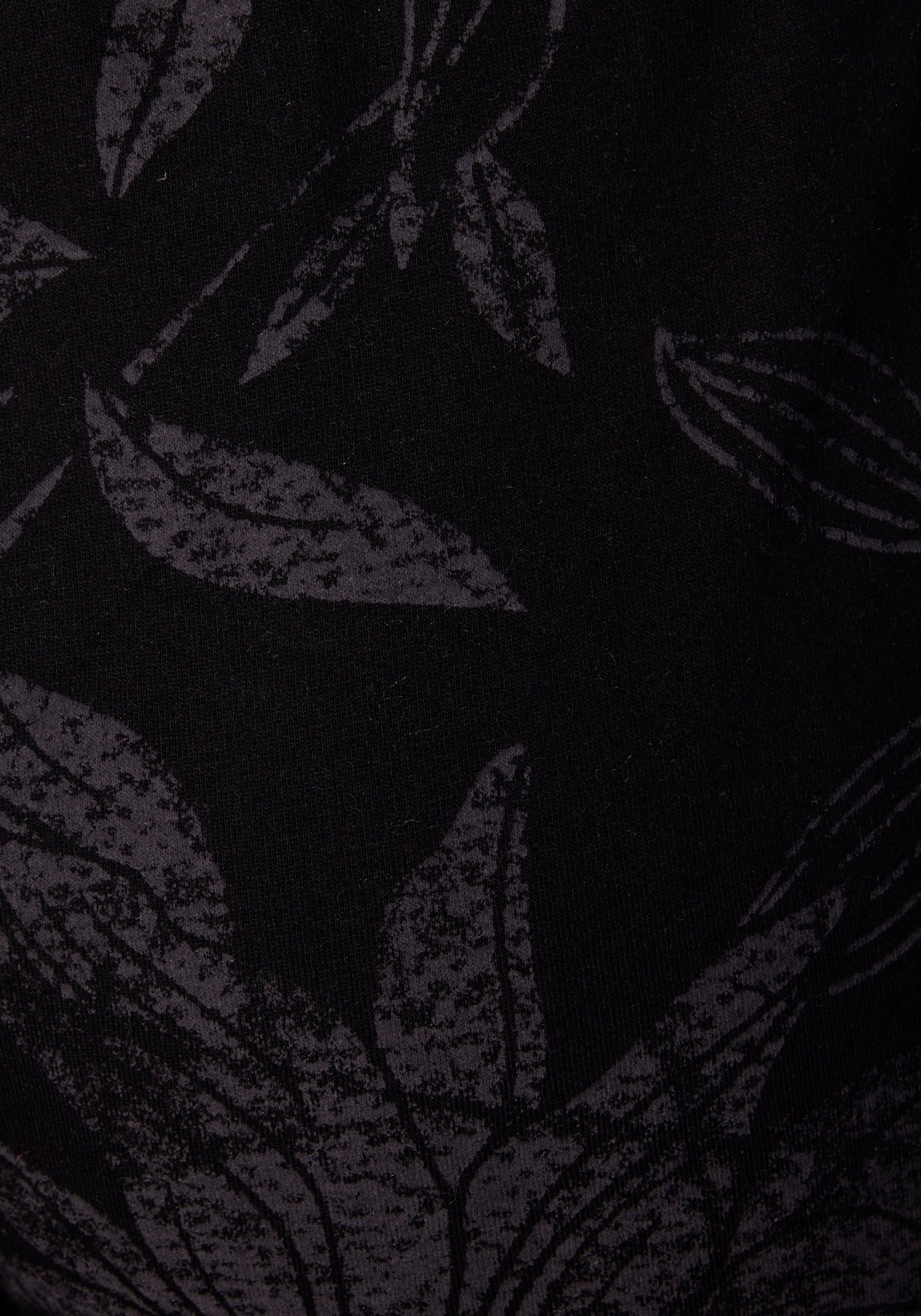 LASCANA Loungehose mit schwarz-allover-gemustert floralem Loungeanzug Alloverdruck