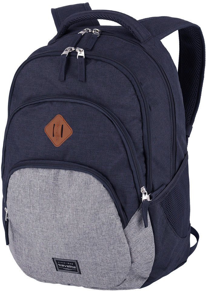 travelite Laptoprucksack BASICS Melange, ideal für Freizeit, Arbeit, Schule und Reisen