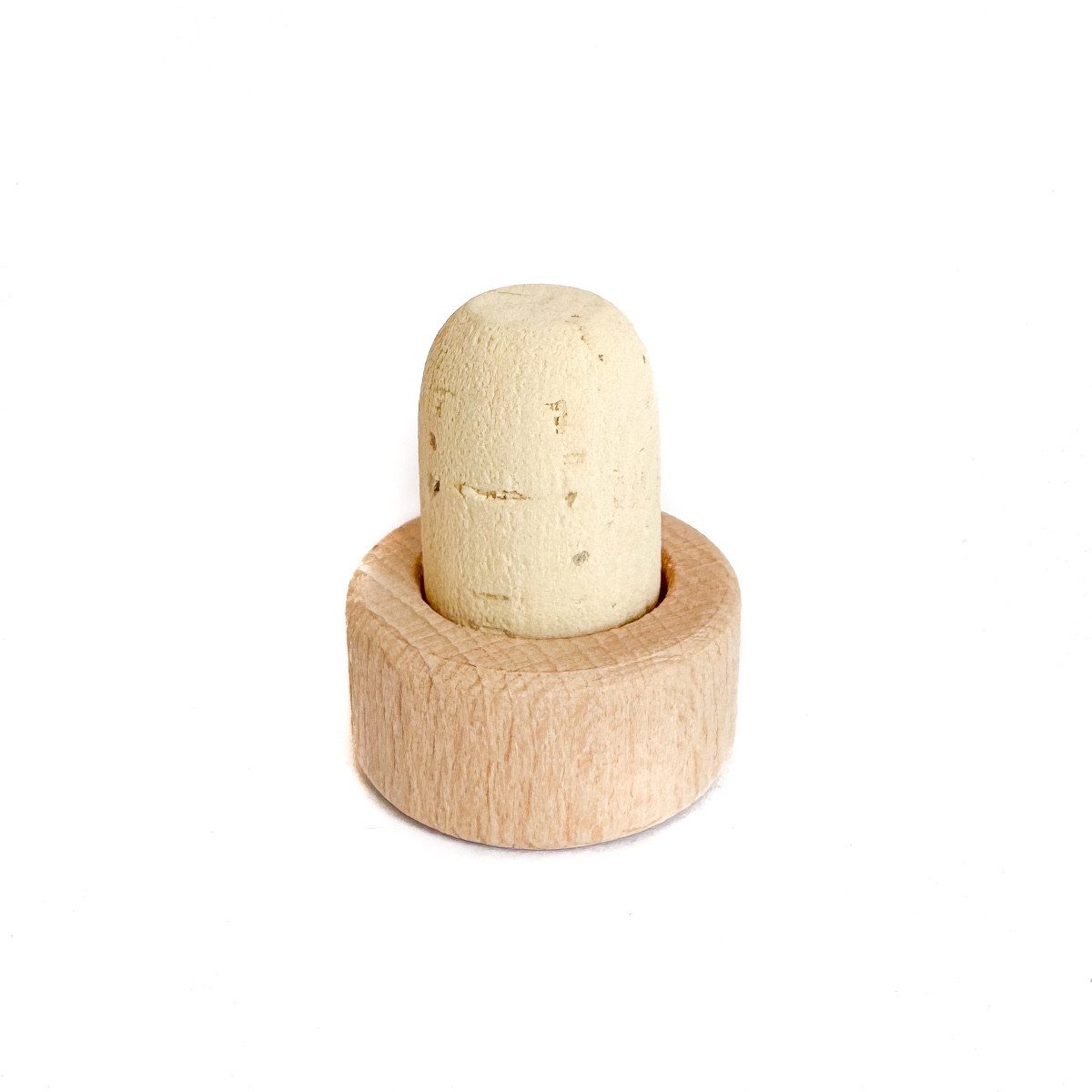 INNA-Glas Deckel Flaschenkorken CHIMALIS, mit Holzgriff, natur, 3,6cm, Ø3/1,8cm