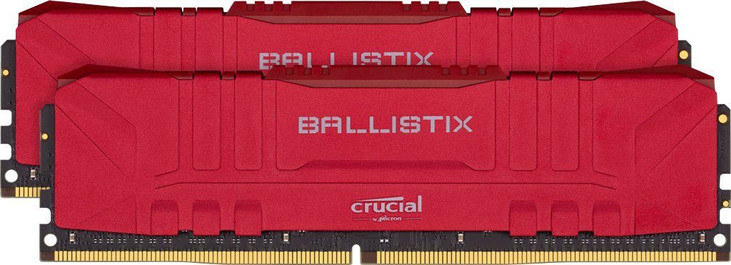 Crucial Ballistix 16GB Kit (2 x 8GB) DDR4-3600 Desktop Gaming RAM (Rot) PC- Arbeitsspeicher