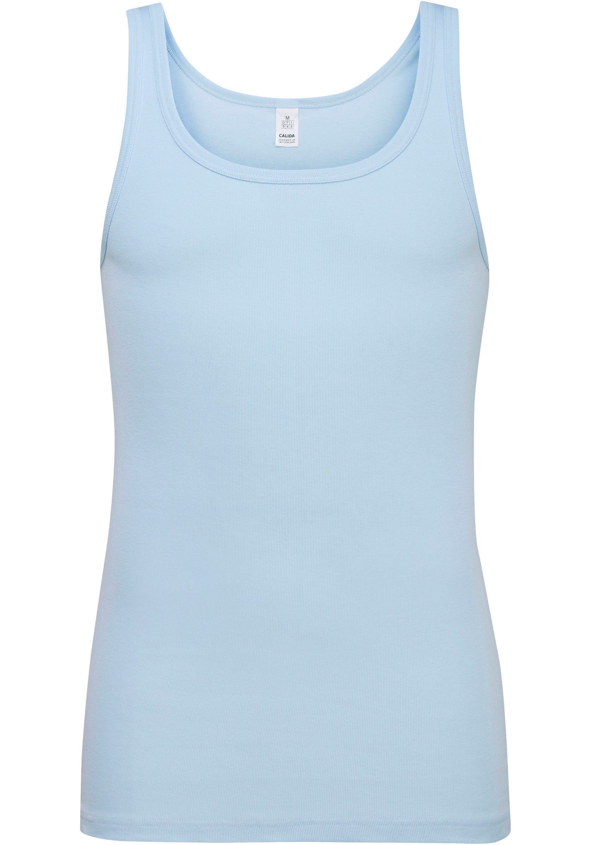 CALIDA Tanktop Twisted Cotton Pure Cotton, Feinripp-Qualität, Rundhals-Auss günstig online kaufen