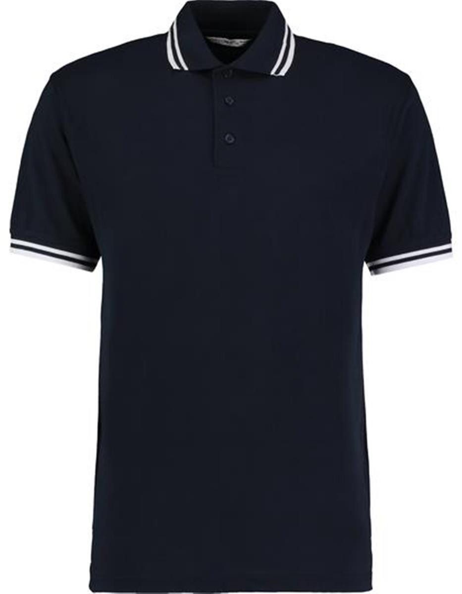 Kustom Kit Poloshirt Tipped Collar Herren Polo Shirt Halbmondpasse