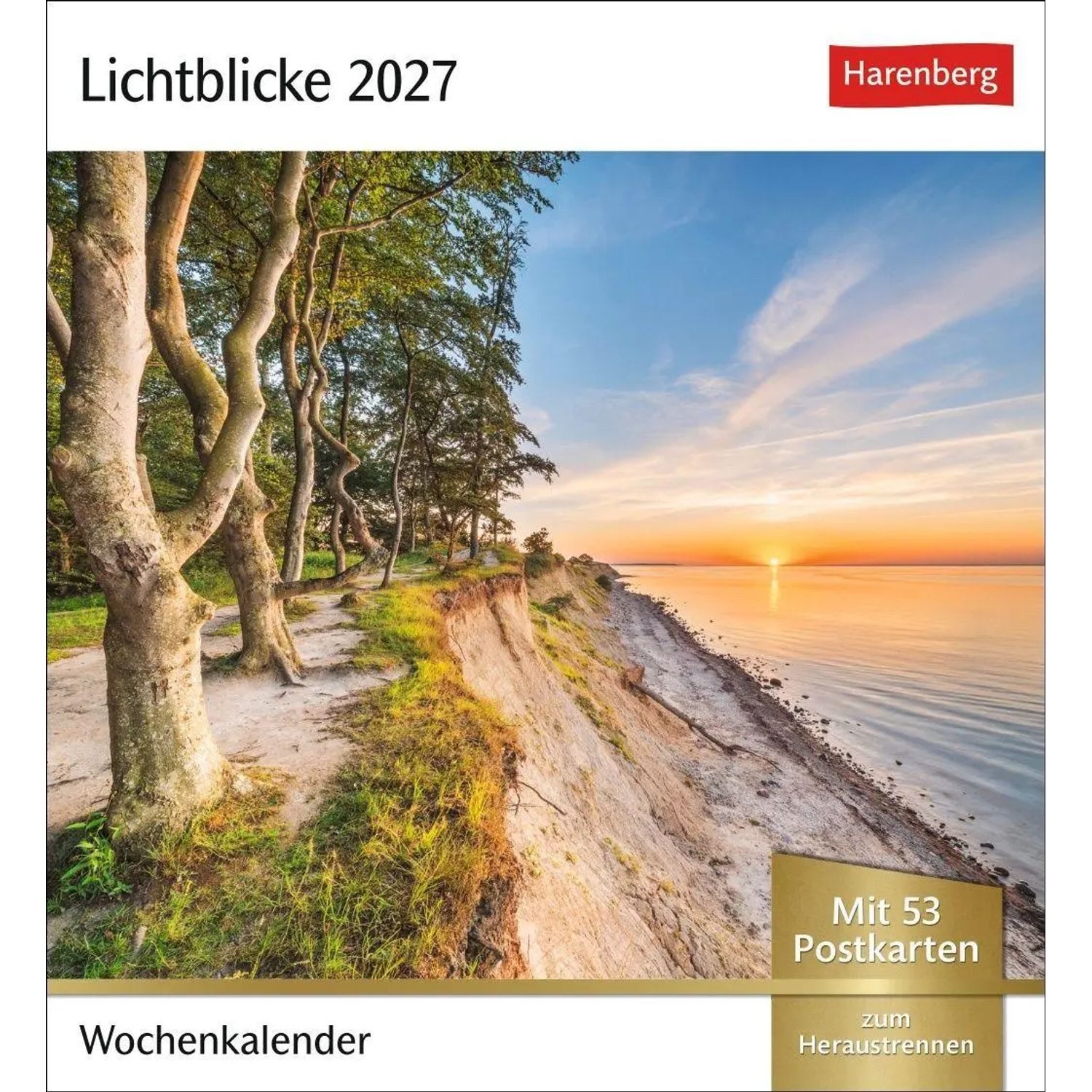 Wandkalender Lichtblicke Postkartenkalender 2027 - Wochenkalender mit 53 Postkarten