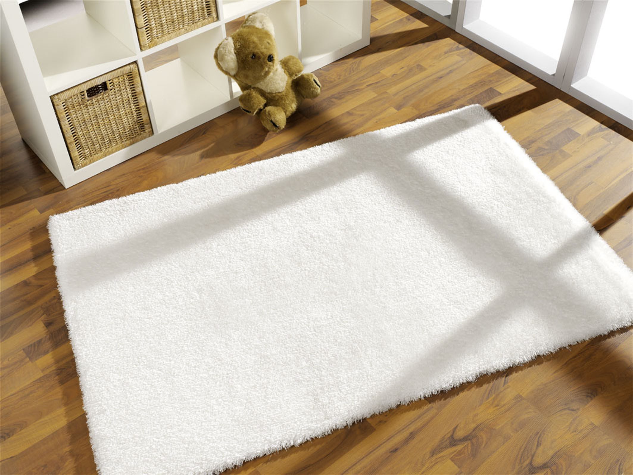 Böing Carpet Hochflor-Teppich BC Shaggy weiß