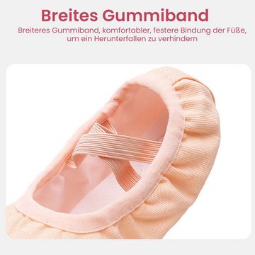 Daisred Ballettschuhe Ballettschläppchen Geteilte Ledersohle Tanzschuh