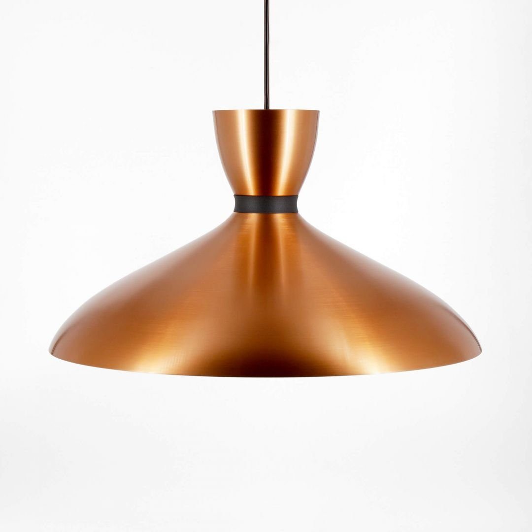 K&L Wall Art Лампыschirm Pendelleuchte Rosa Metalloptik Лампыschirm Retro Deckenleuchte, Kupfer Hängelampe rund